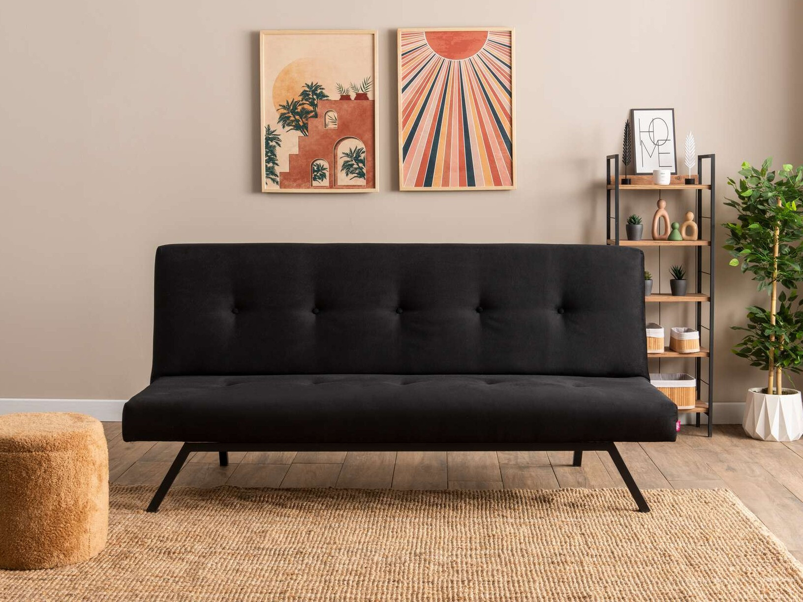 Dīvāns gulta Altadena 300 (Melns)