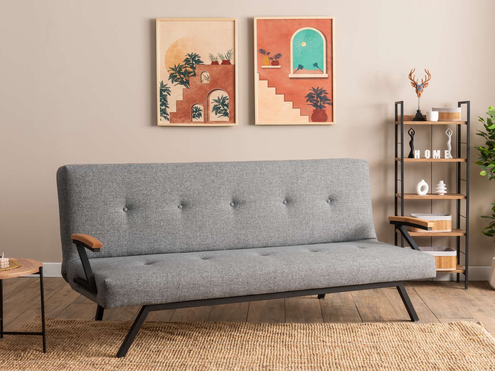 Dīvāns gulta Altadena 604 (Gaiši pelēks)