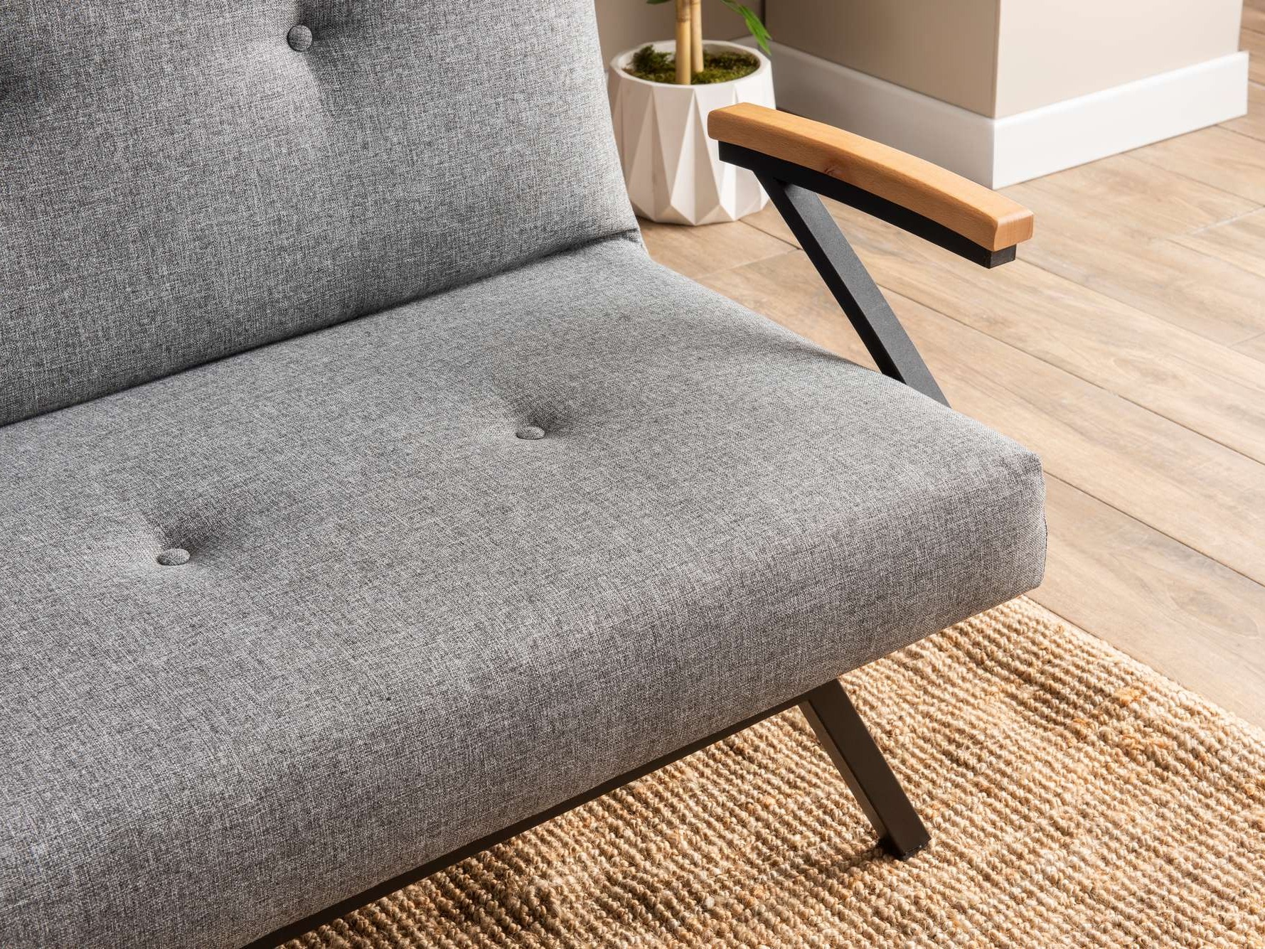 Dīvāns gulta Altadena 604 (Gaiši pelēks)