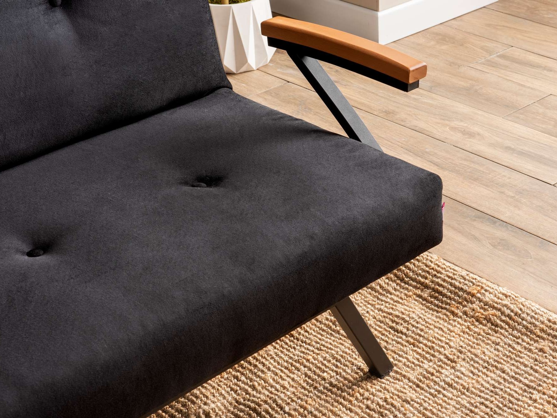 Dīvāns gulta Altadena 604 (Melns)