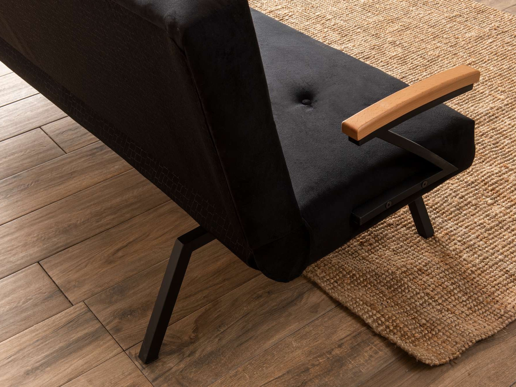 Dīvāns gulta Altadena 604 (Melns)