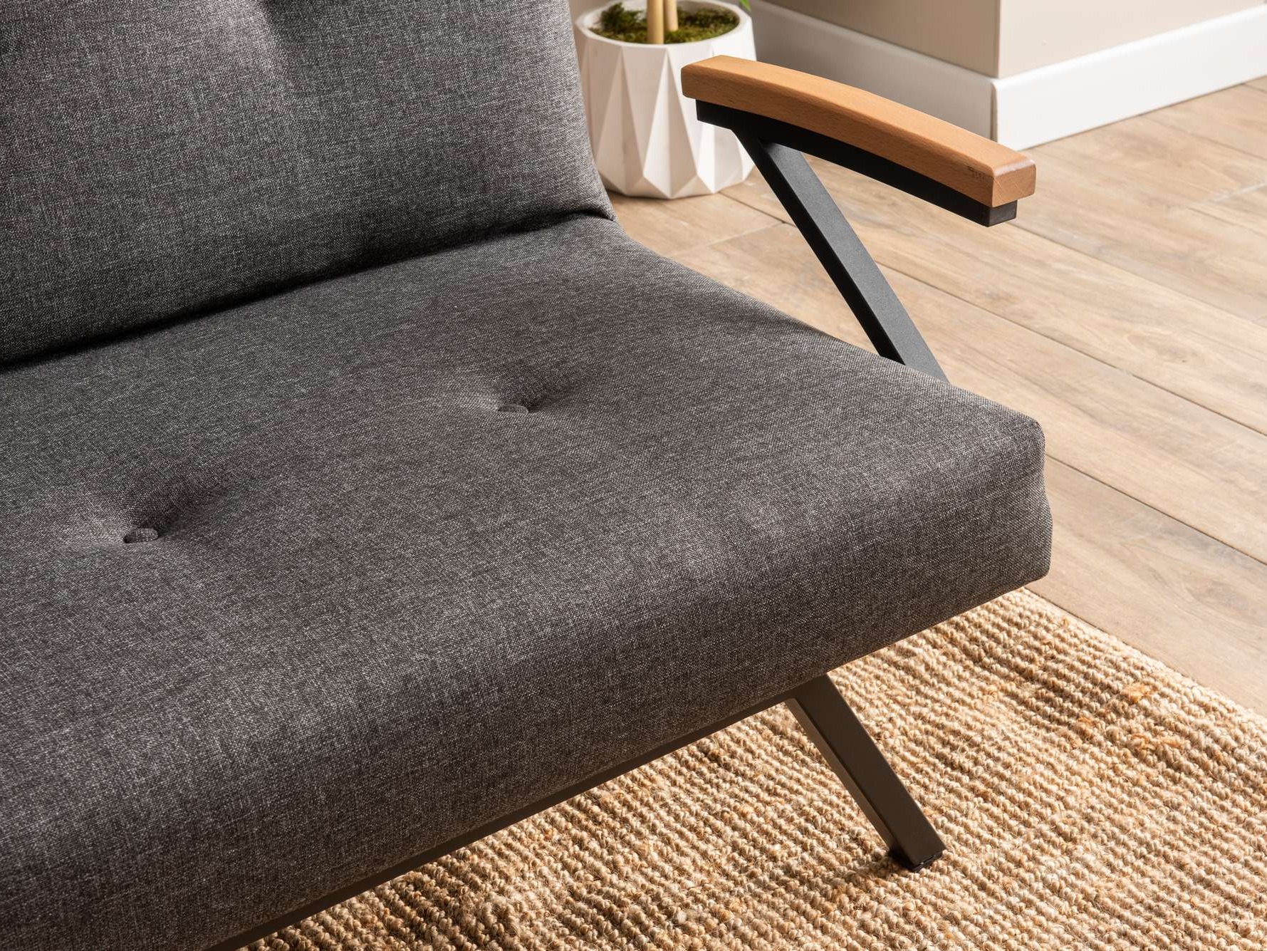 Dīvāns gulta Altadena 604 (Tumši pelēks)