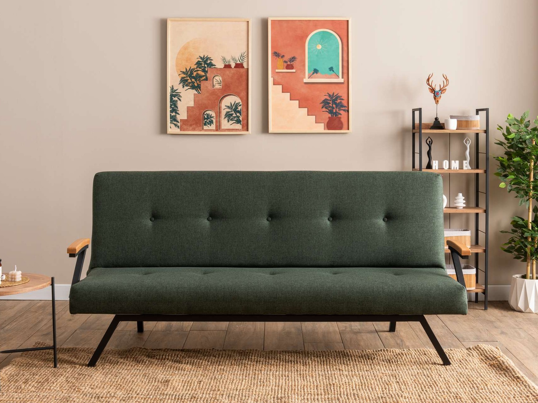 Dīvāns gulta Altadena 604 (Zaļš)