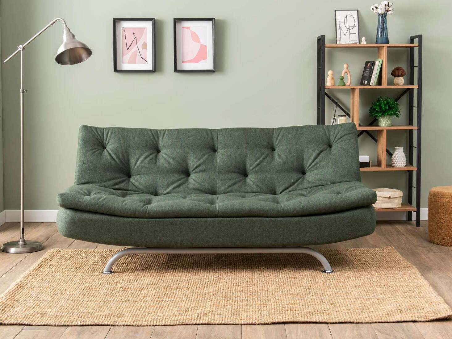 Dīvāns gulta Altadena 605 (Zaļš)