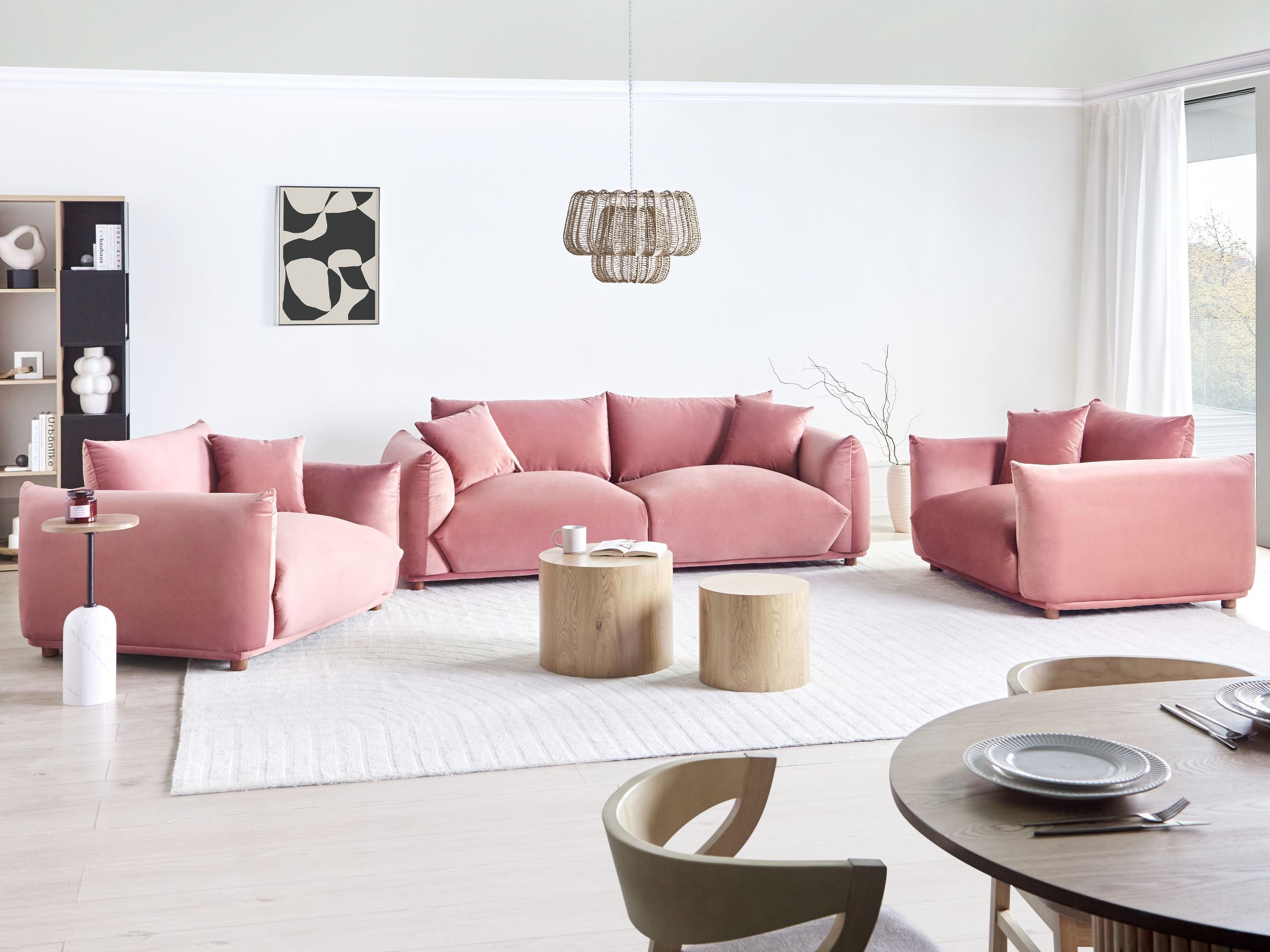 Комплект мягкой мебели Berwyn 2724 (Розовый)