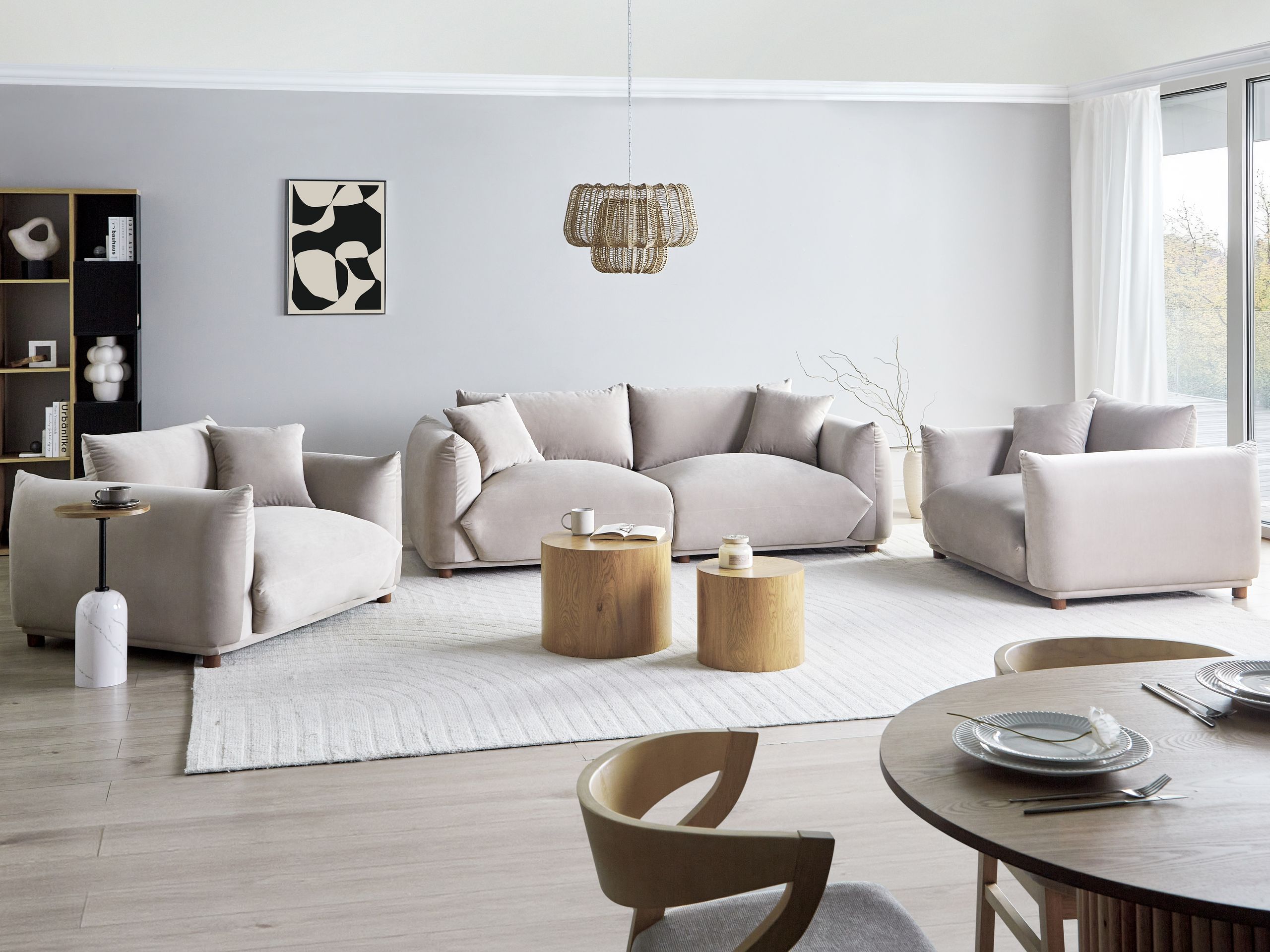 Mīksto mēbeļu komplekts Berwyn 2724 (Taupe)