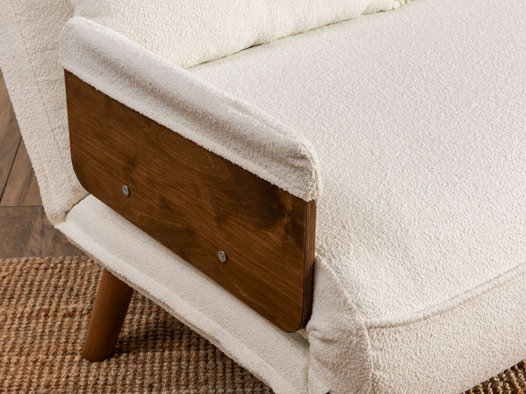 Dīvāns gulta Altadena 606 (Balts)