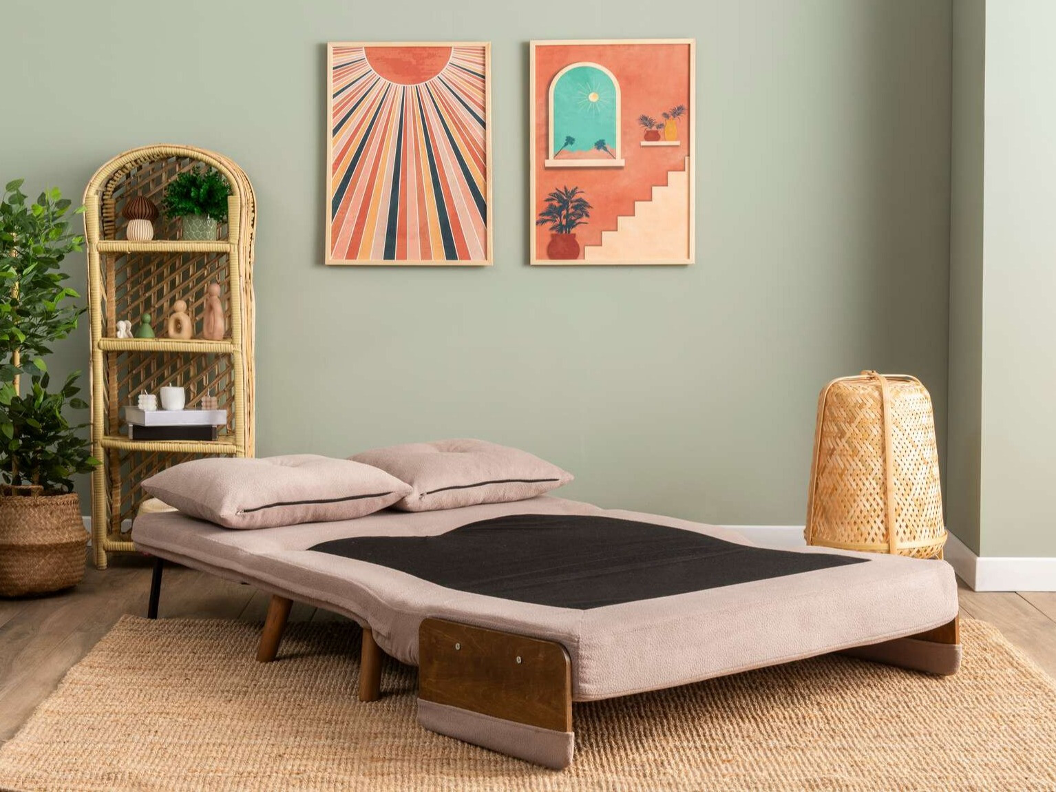 Dīvāns gulta Altadena 606 (Gaiši brūns)