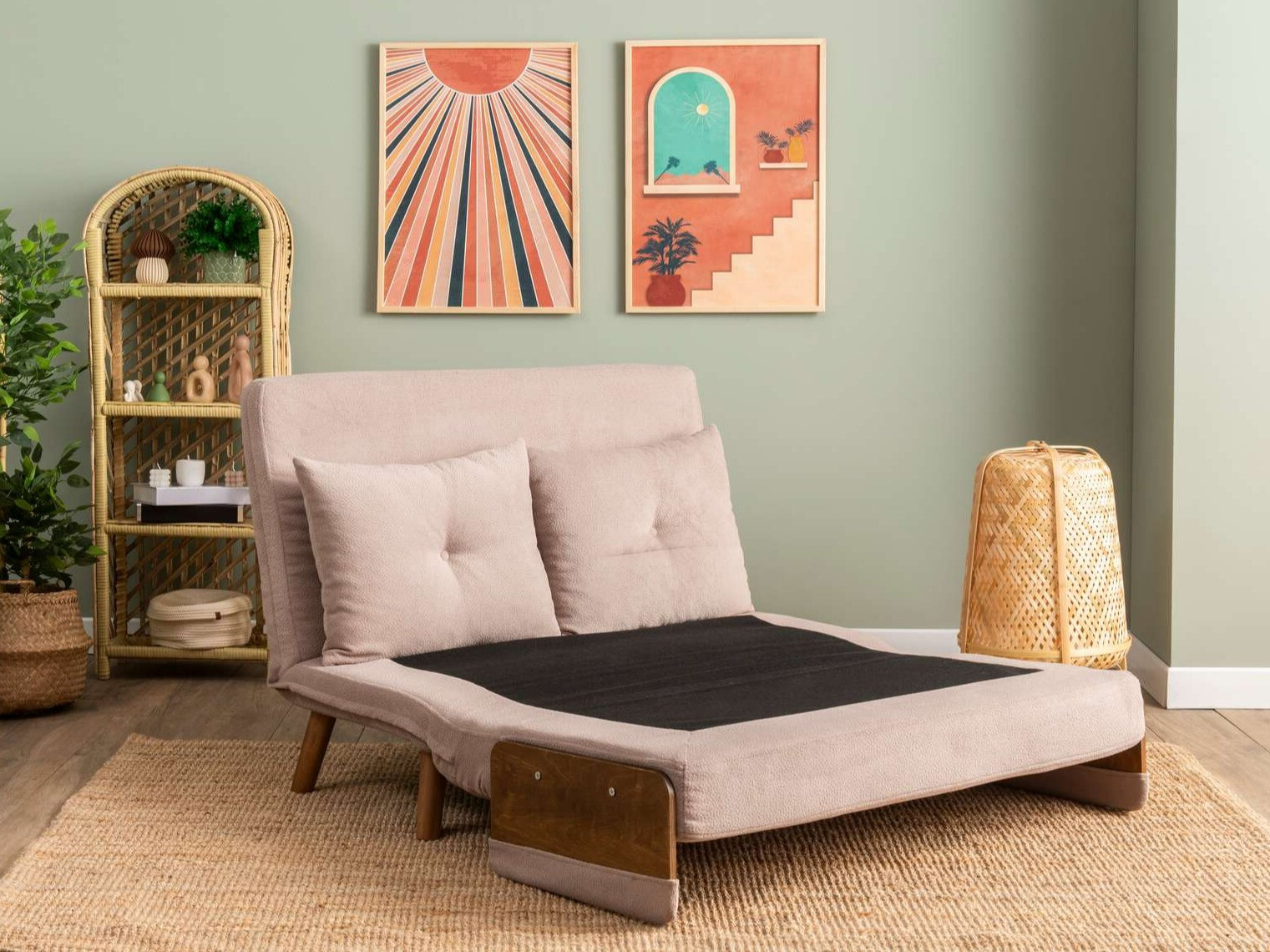 Dīvāns gulta Altadena 606 (Gaiši brūns)