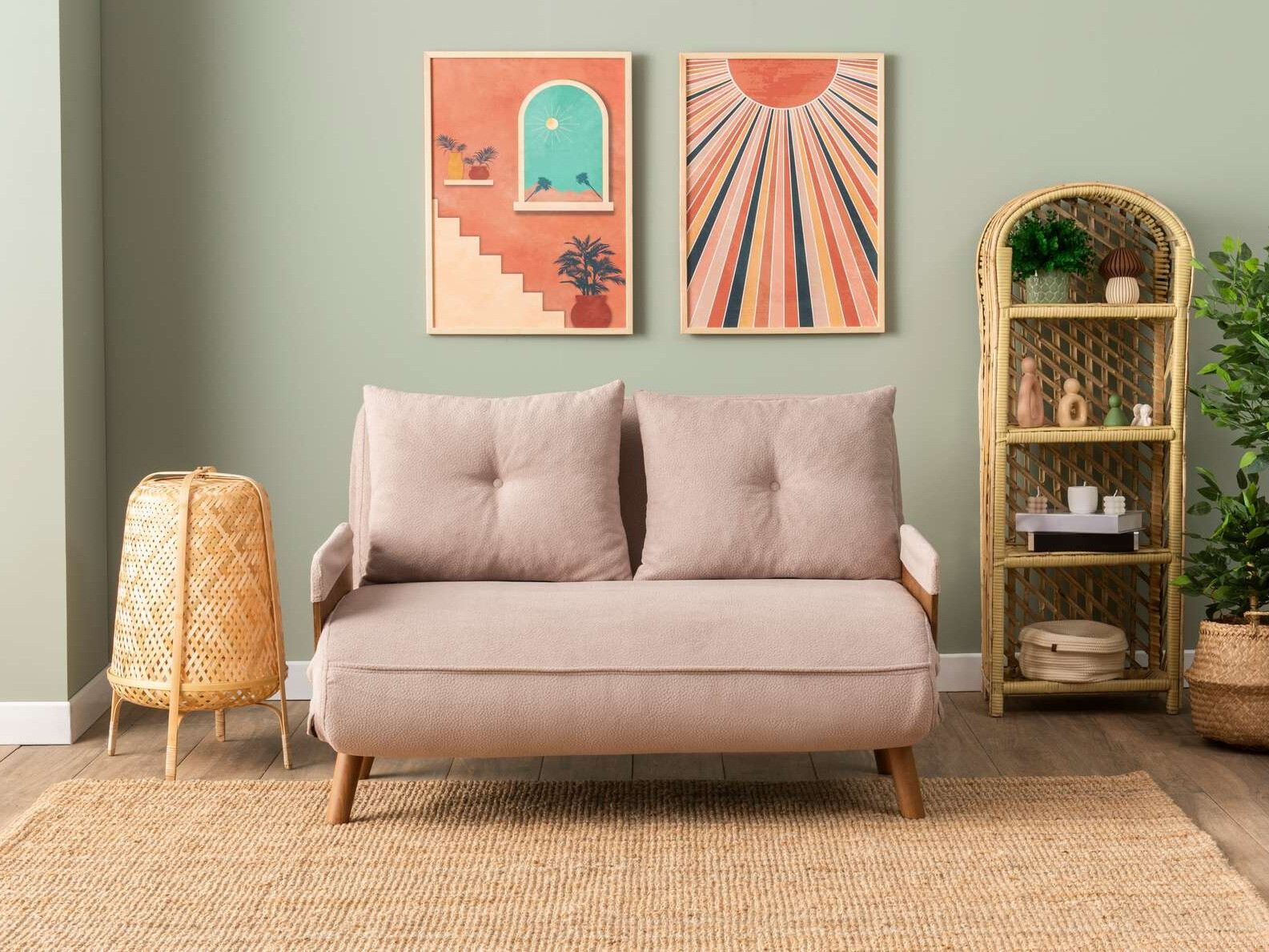 Dīvāns gulta Altadena 606 (Gaiši brūns)