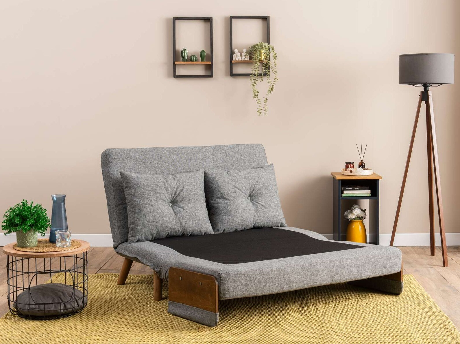 Dīvāns gulta Altadena 606 (Gaiši pelēks)