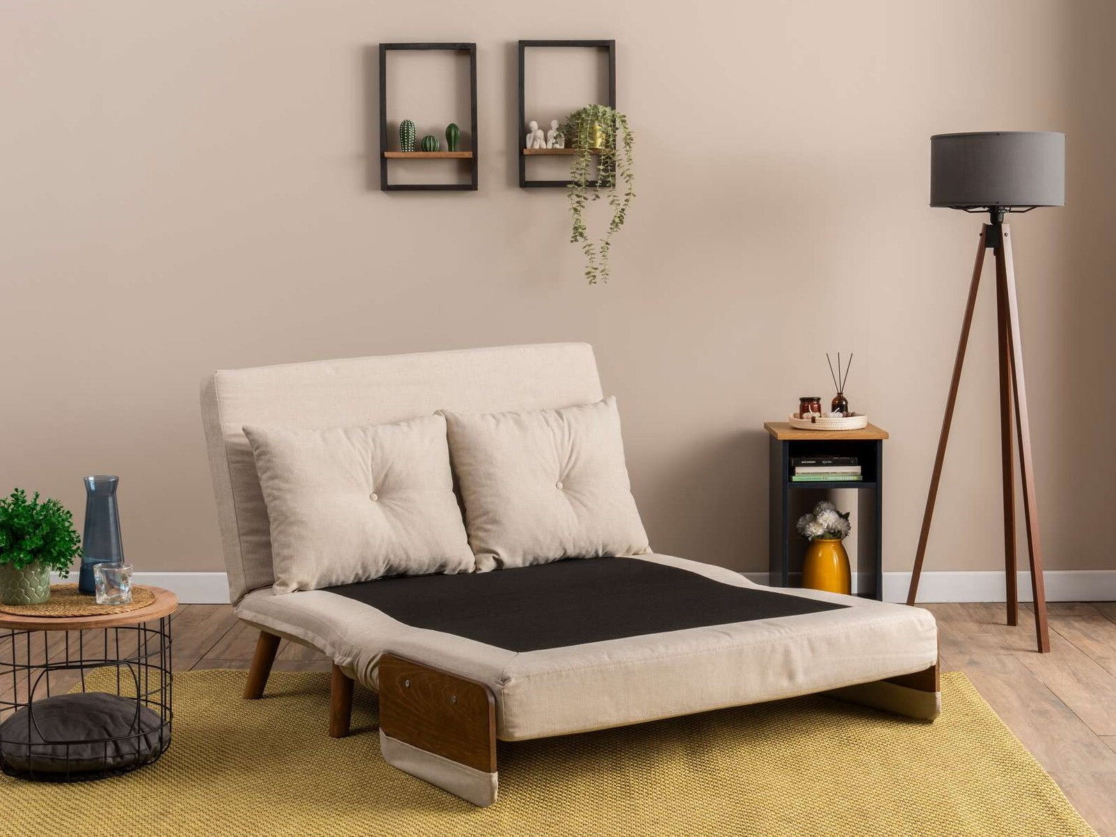 Dīvāns gulta Altadena 606 (Krēms)