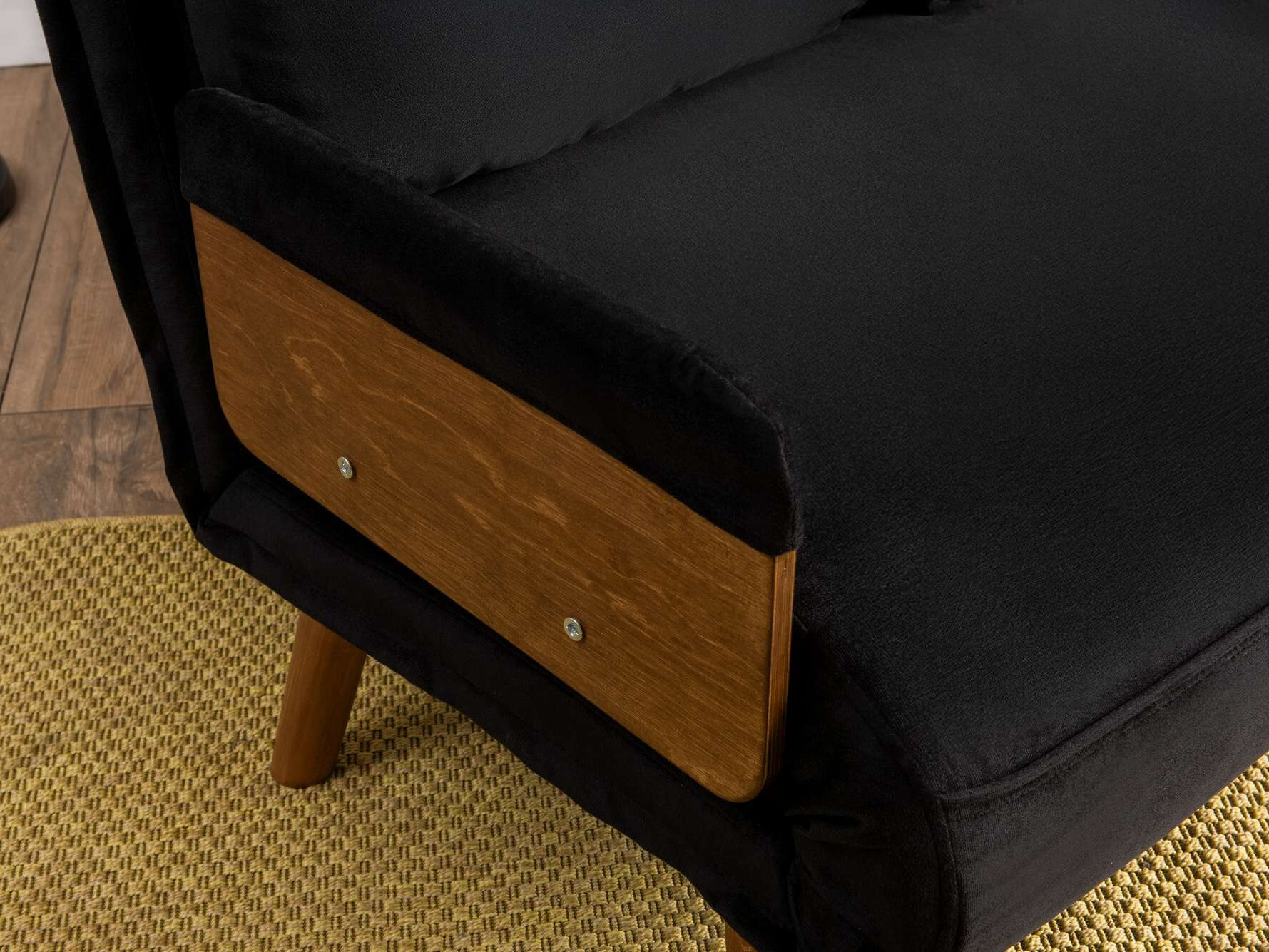 Dīvāns gulta Altadena 606 (Melns)