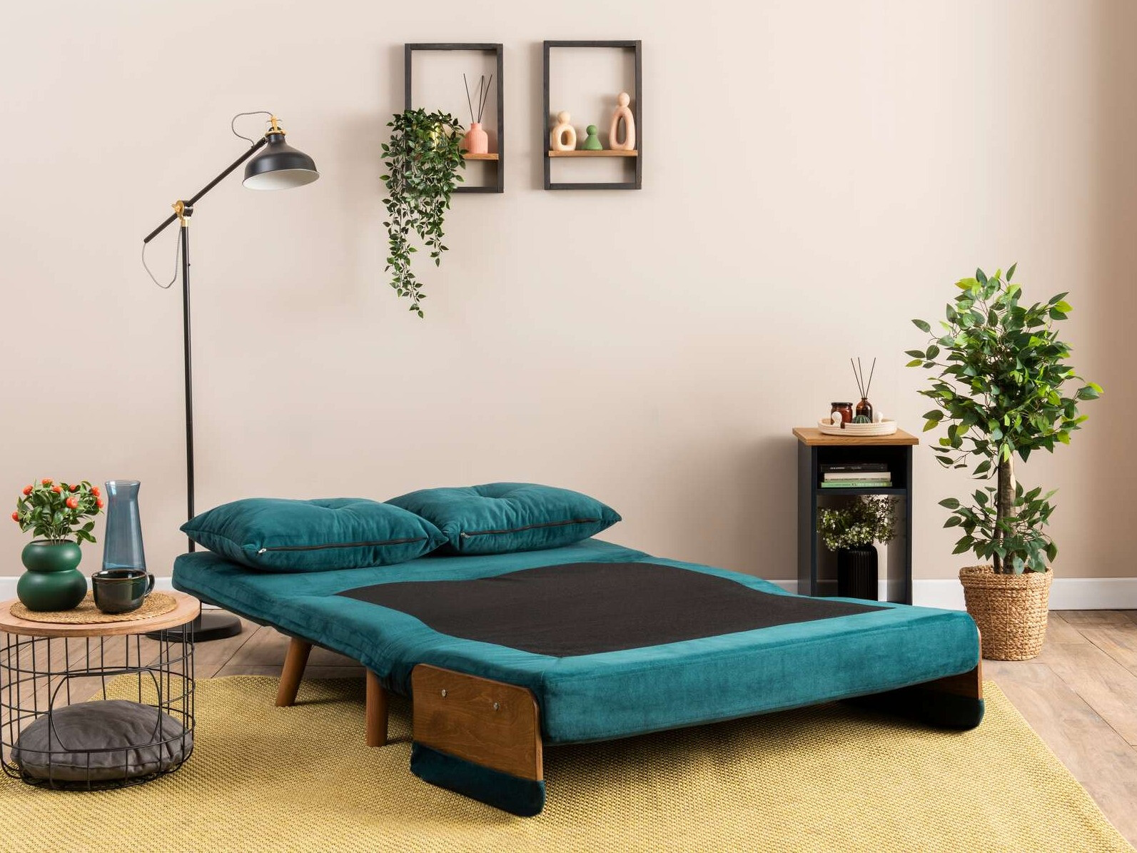 Dīvāns gulta Altadena 606 (Tirkīzs)