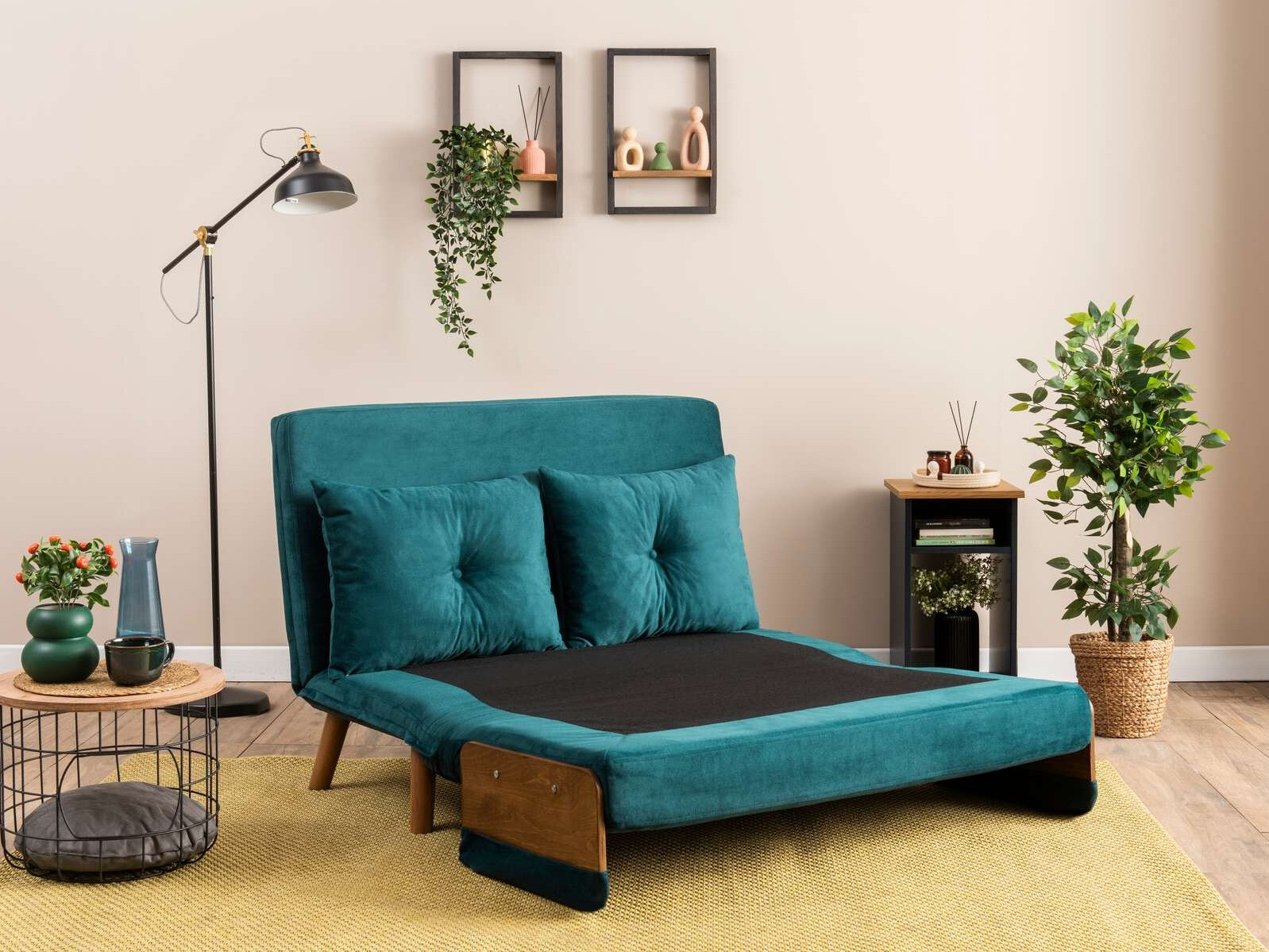 Dīvāns gulta Altadena 606 (Tirkīzs)