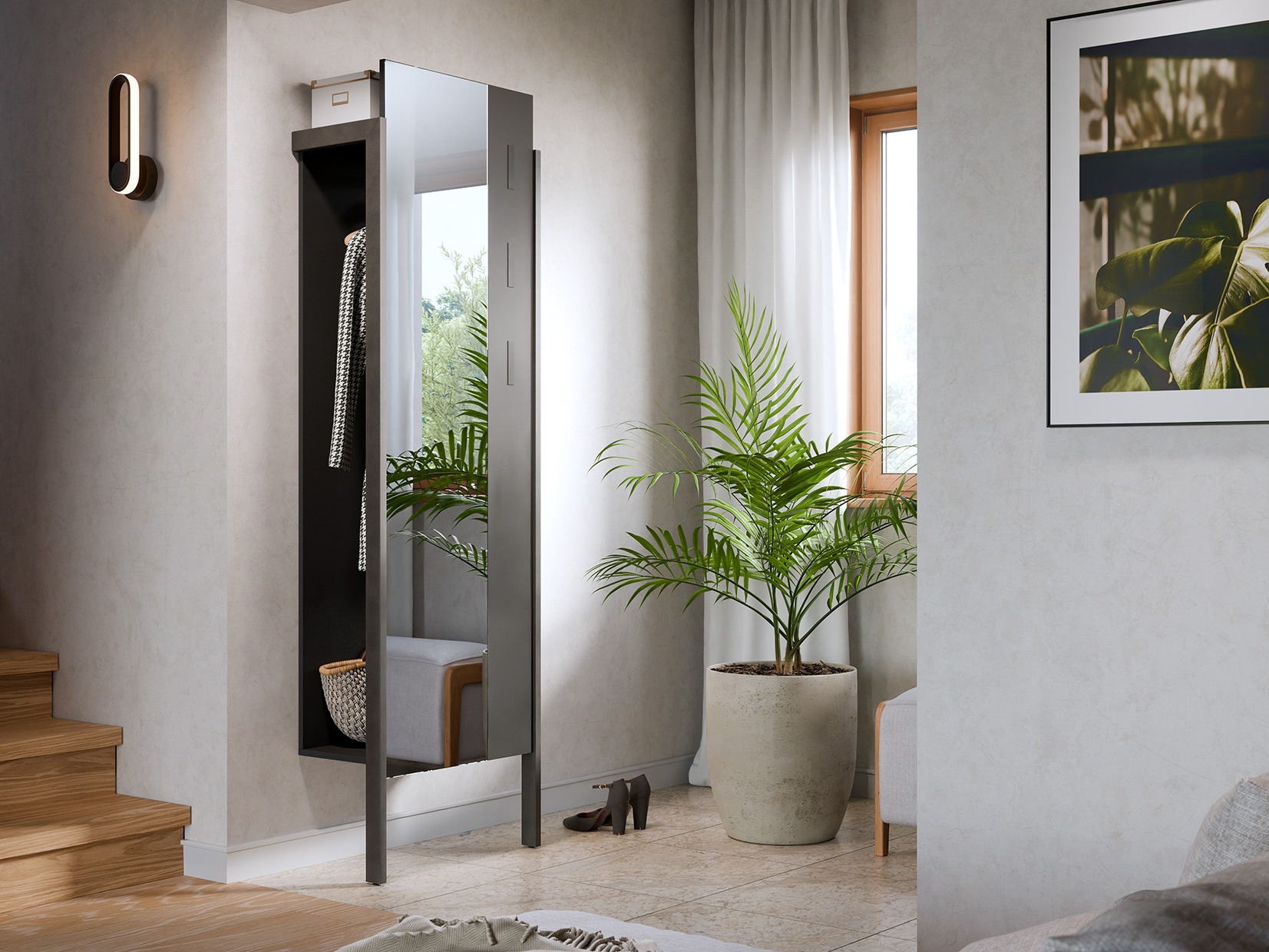 Вешалка Ontario 147 (Антрацит + Матера серый)