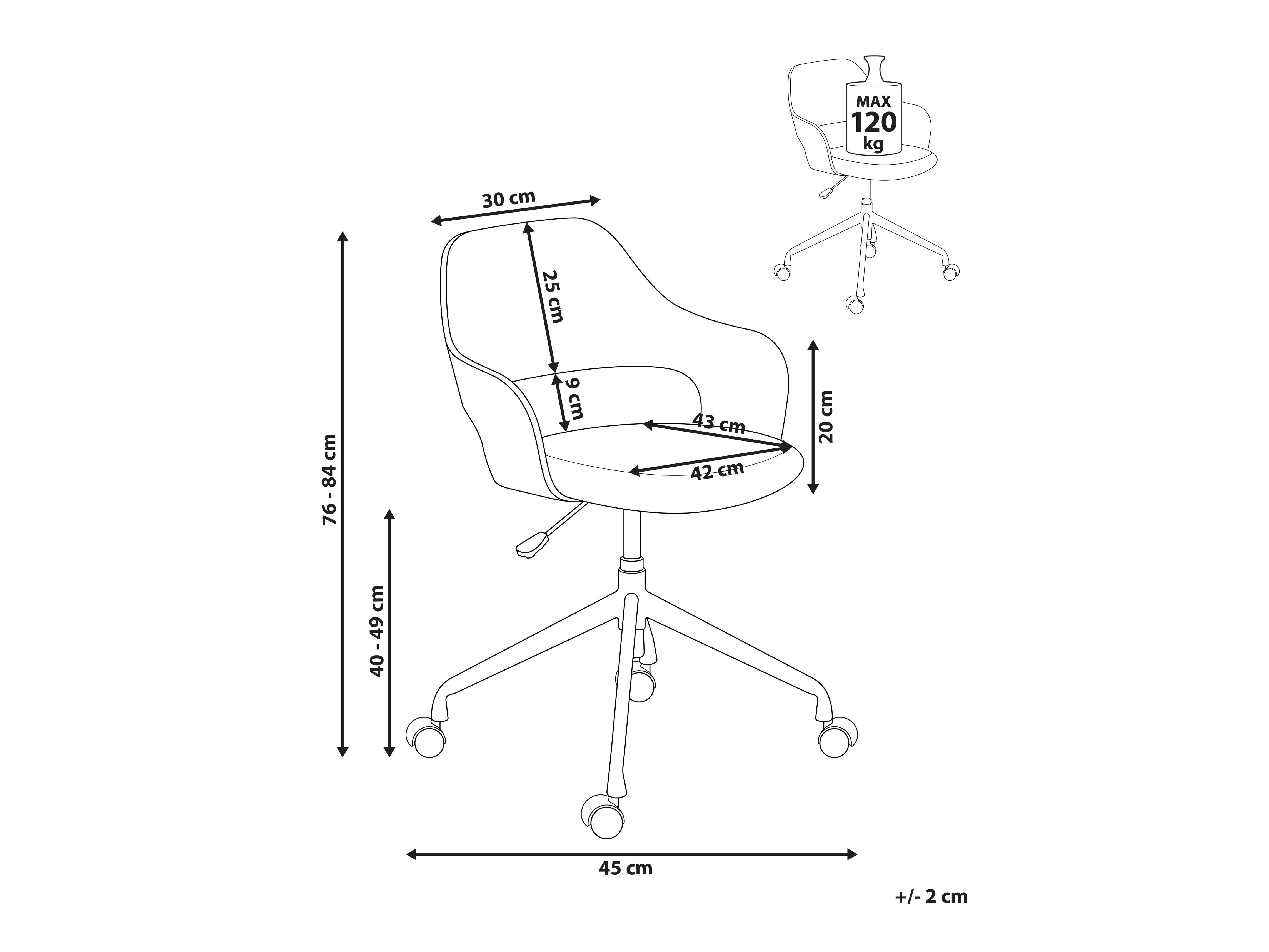 Biroja krēsls Berwyn 2727 (Gaiši bēšs)