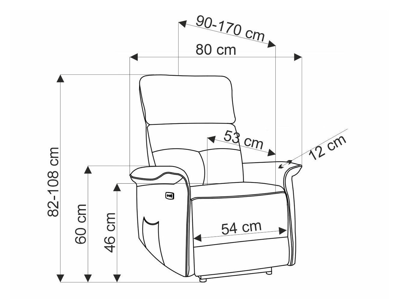 Кресло реглайнер Houston 1979 (Чёрный)
