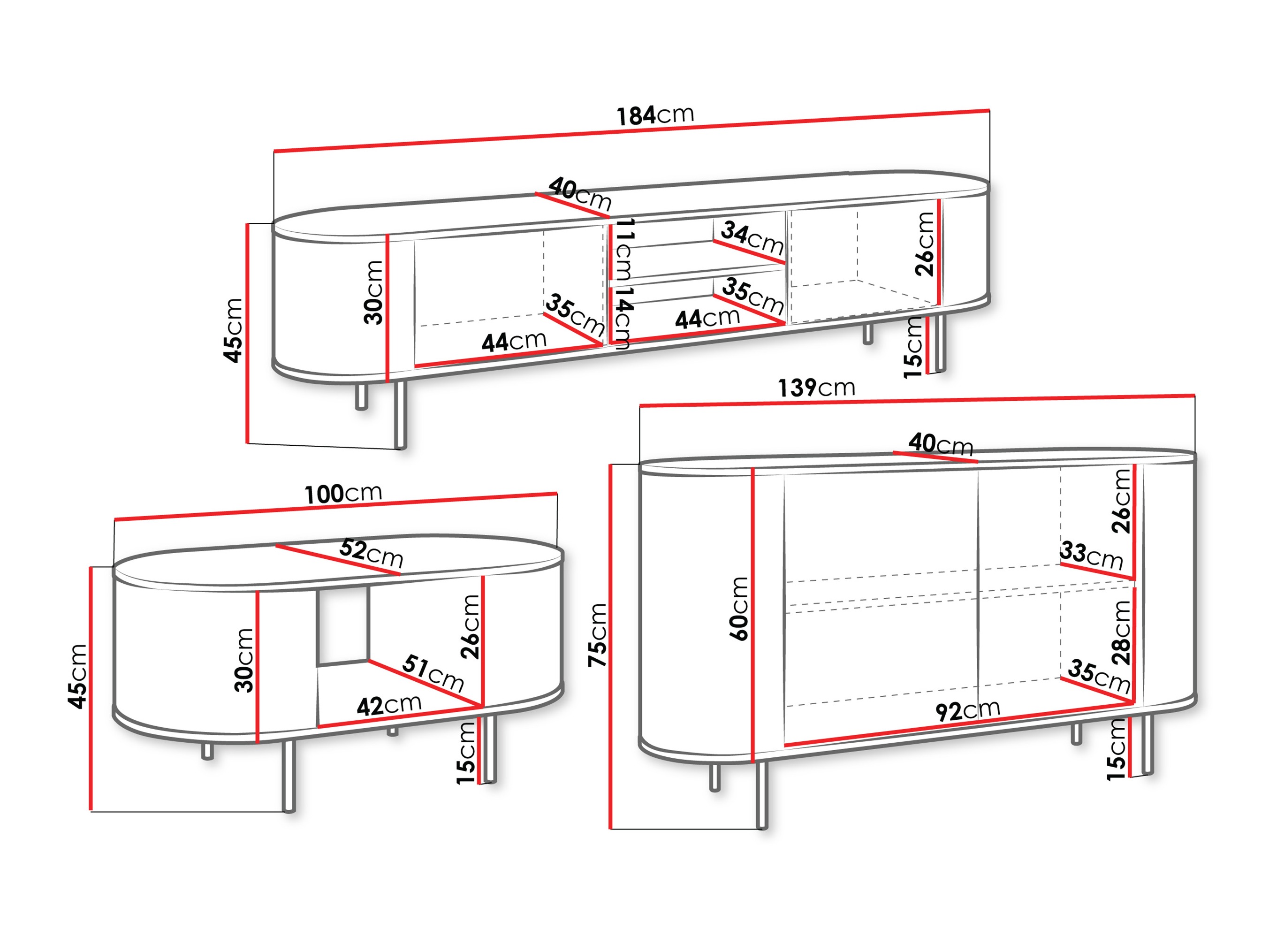 Набор для гостиной Comfivo Livtena 105 (Черный мрамор + Чёрный)