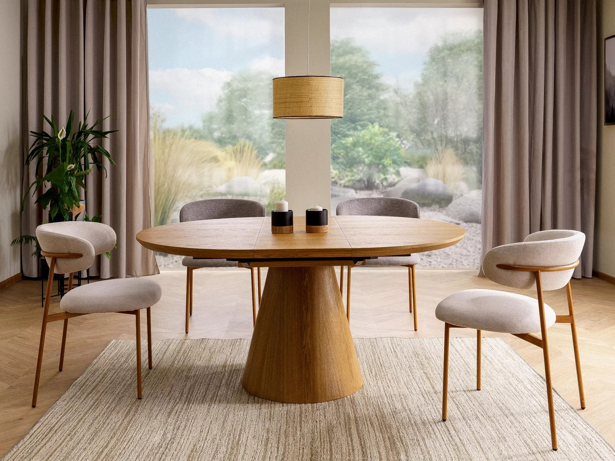 Стул Detroit 802 (Серый + Дуб)