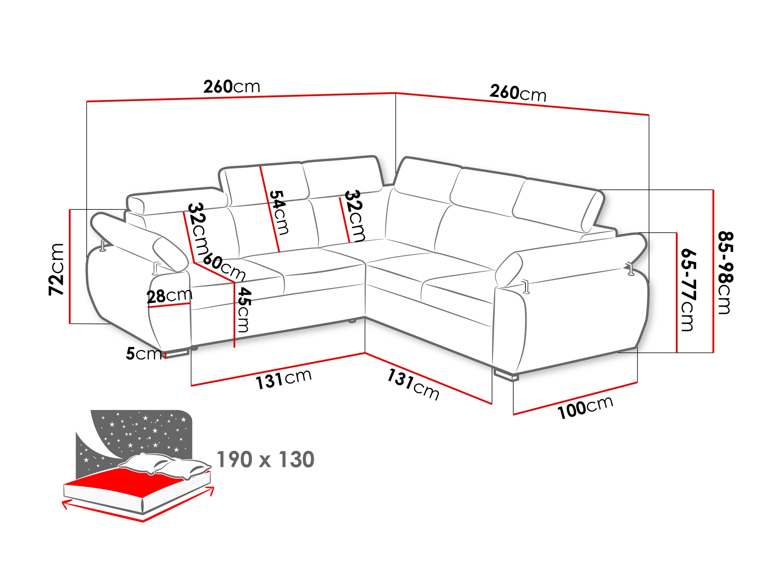 Stūra dīvāns Columbus 215 (Kronos 22)
