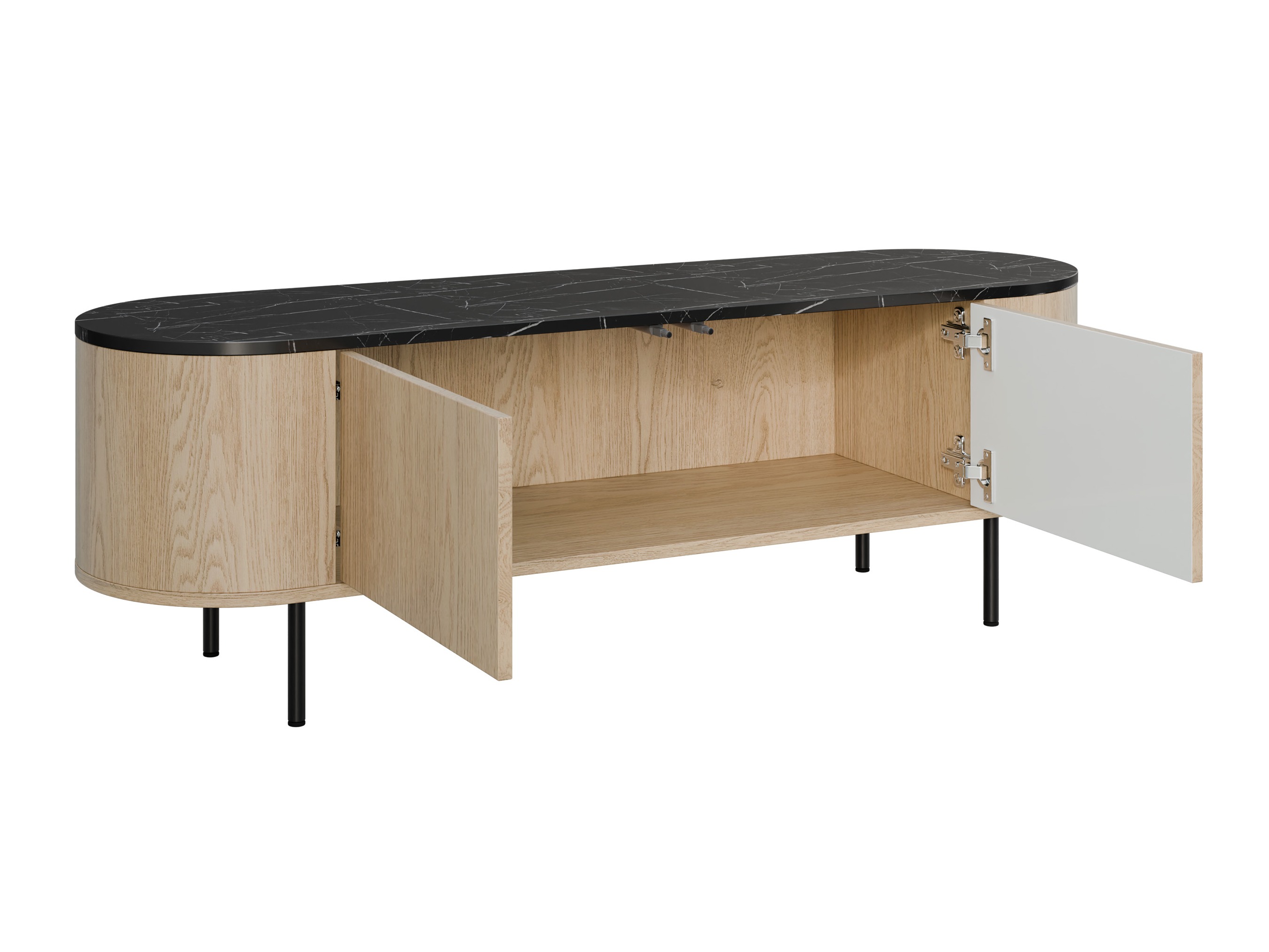 TV galds Comfivo Livtena 102 (Balts marmors + Zelta)