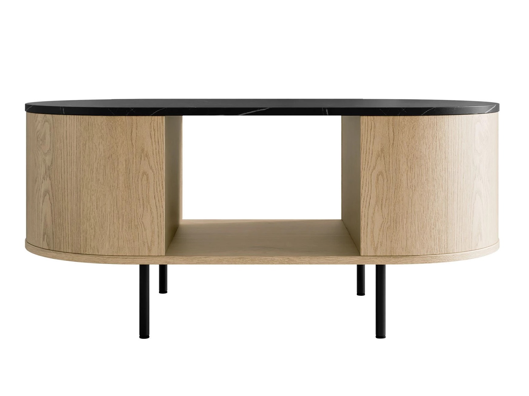 Viesistabas komplekts Comfivo Livtena (Melnais marmors + Melns)