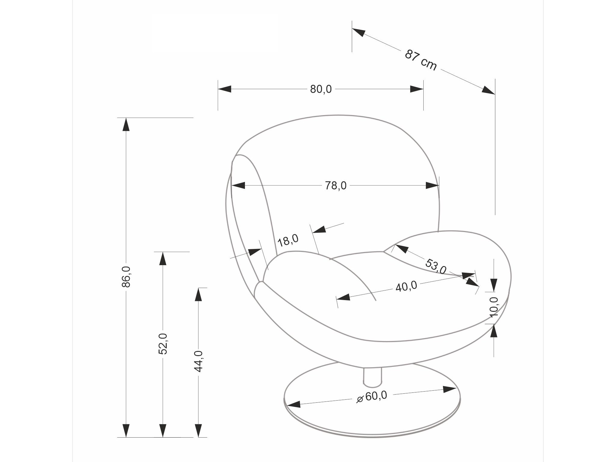 Кресло Houston 1982 (Серый)