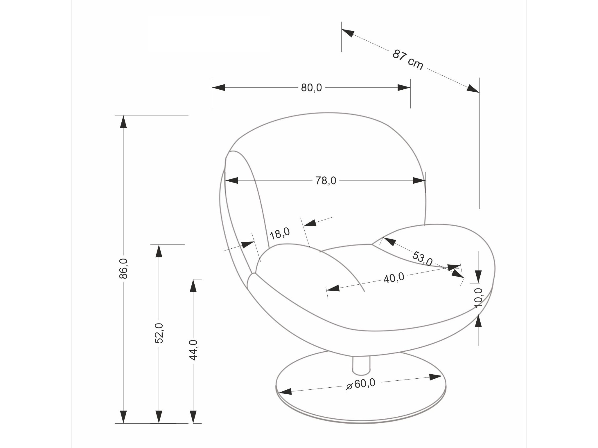 Krēsls Houston 1982 (Krēms)