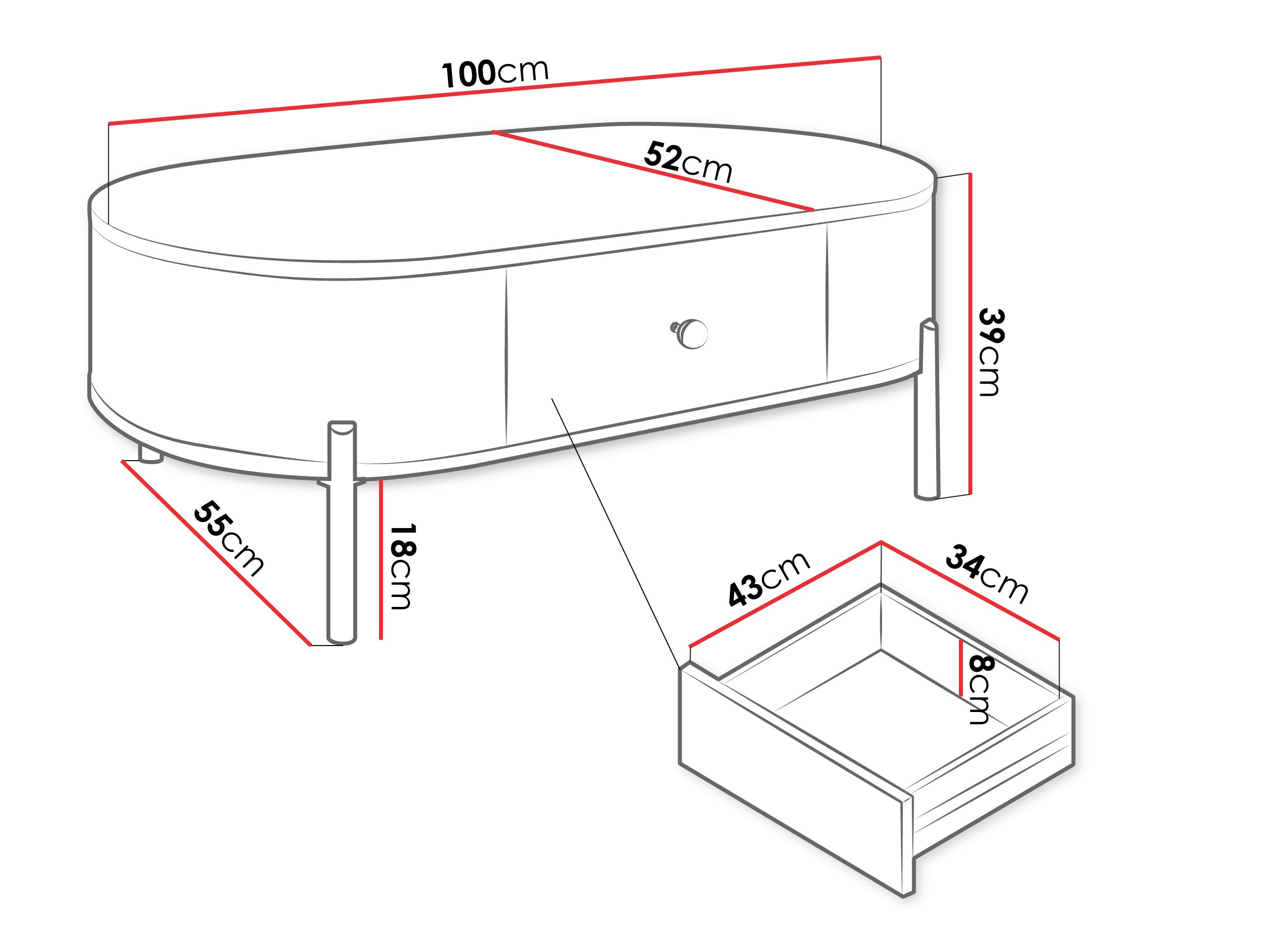 Žurnālu galdiņš Comfivo Mirsoni 102