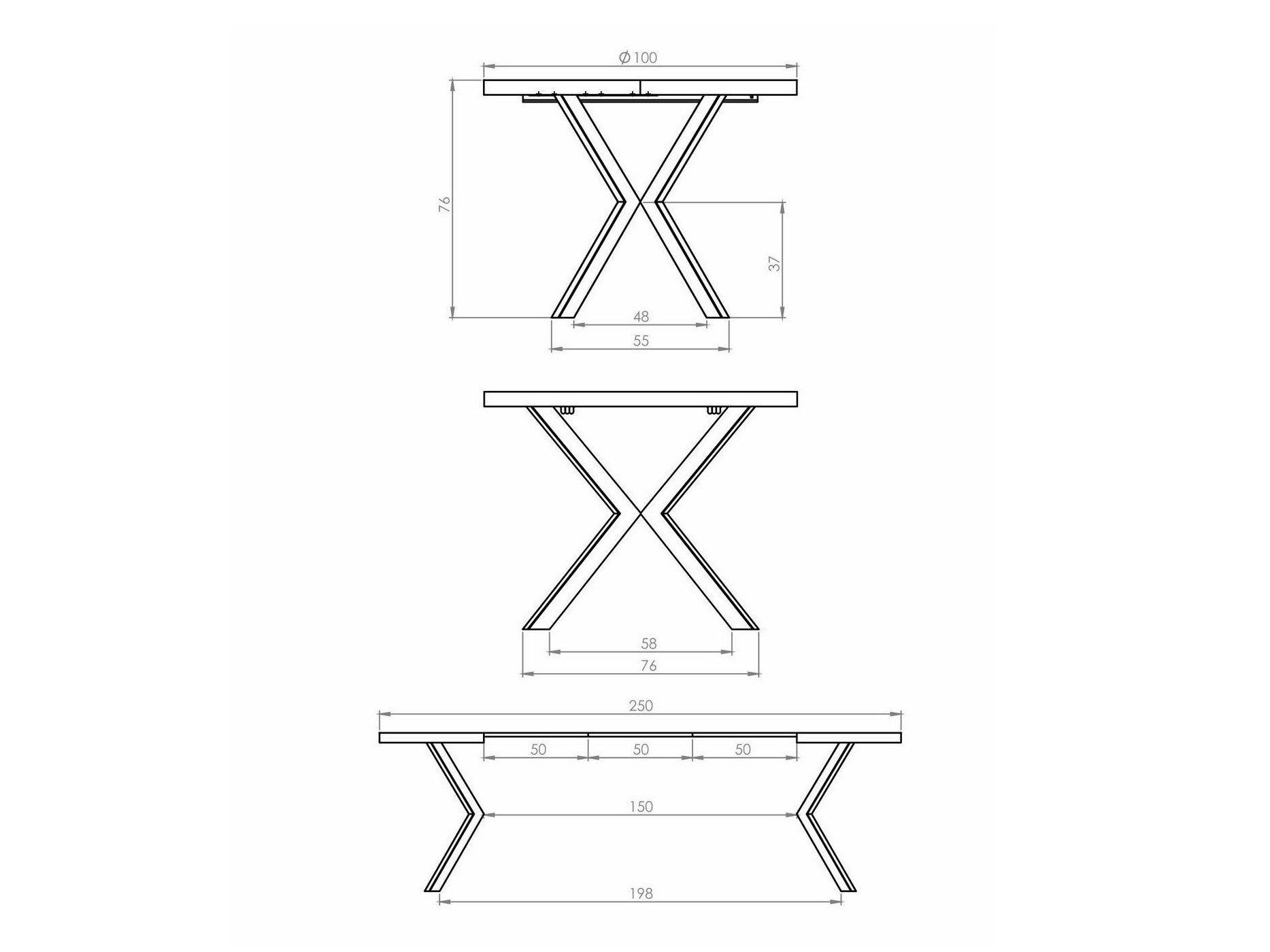 Cтол Houston 1495 (Белый мрамор + Чёрный)