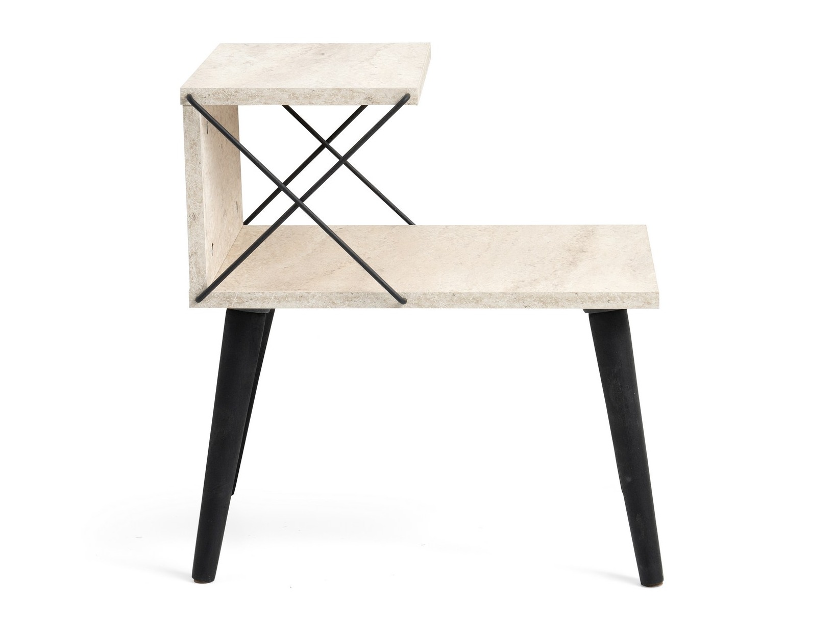 Naktsgaldiņš Kailua 368 (Gaišs travertīns + Melns)