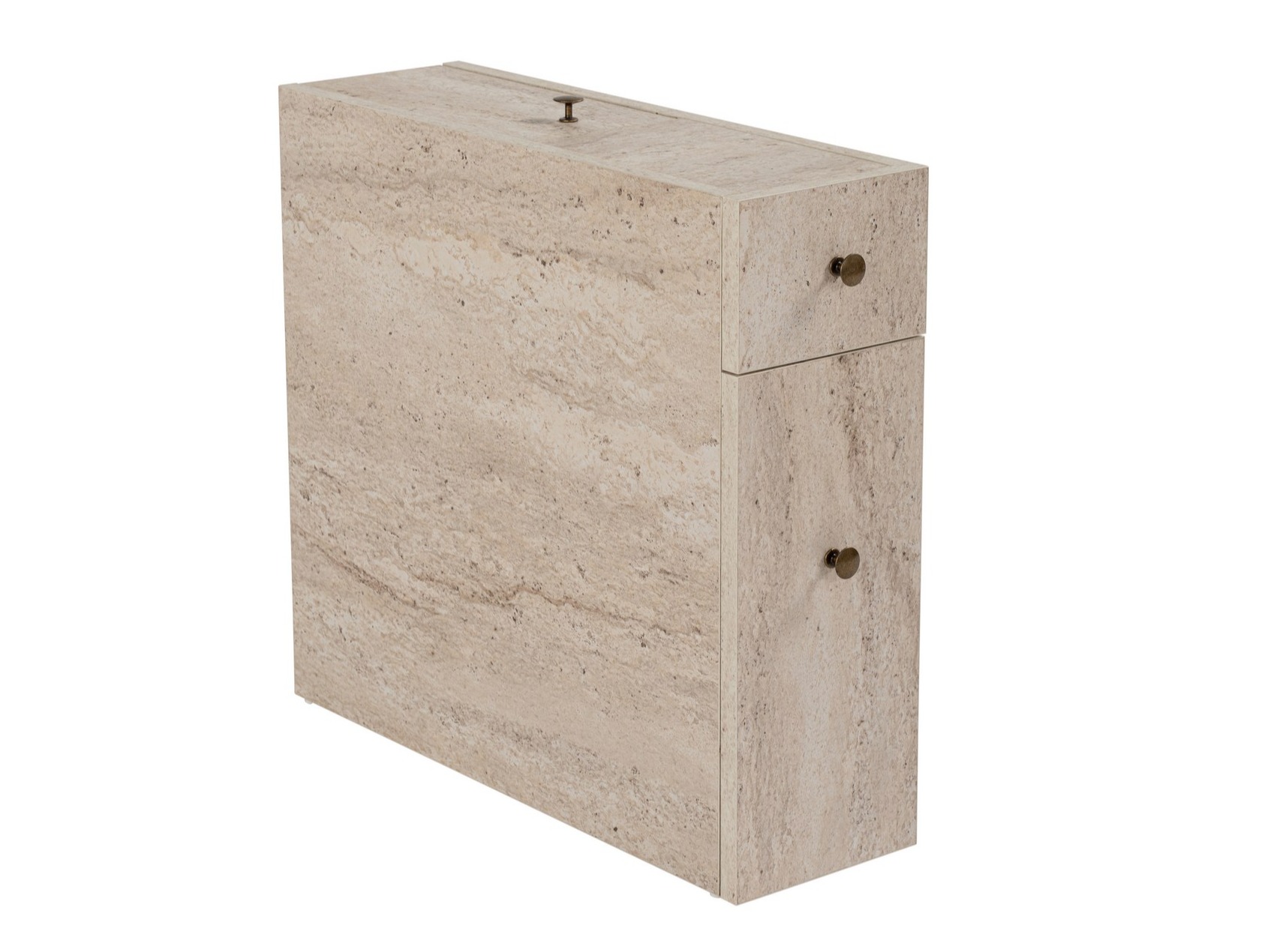 Stāvošs vannas skapītis Kailua 183 (Gaišs travertīns)