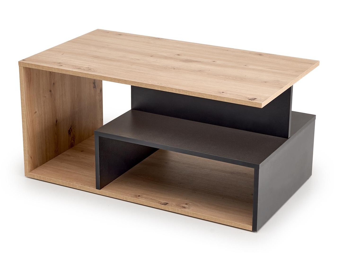 Žurnālu galdiņš Houston 1991 (Melns + Artisan ozols)