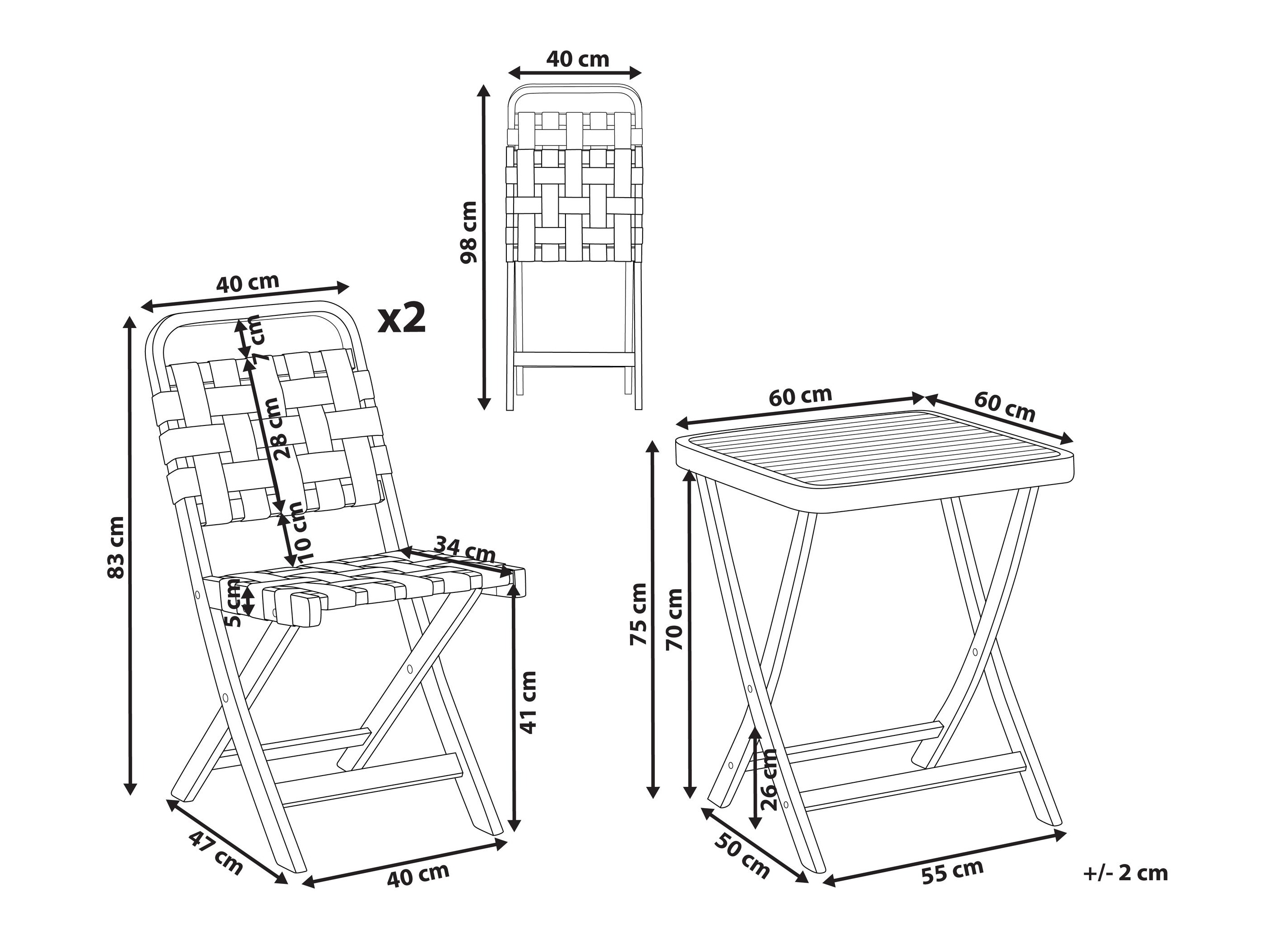 Balkona komplekts Berwyn 2739