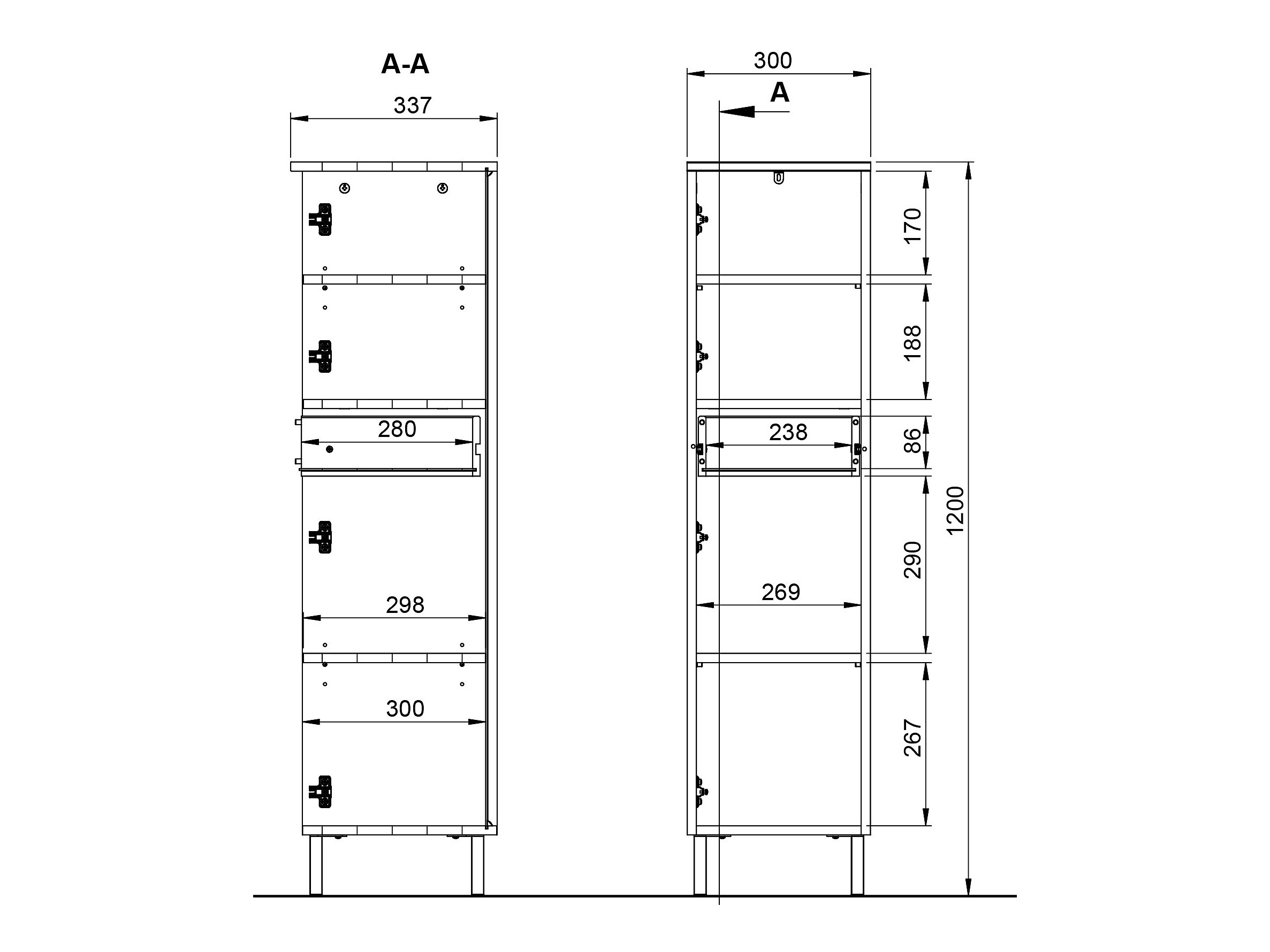 Hапольные шкафчик для ванной Felfere 106 (Кашемир)