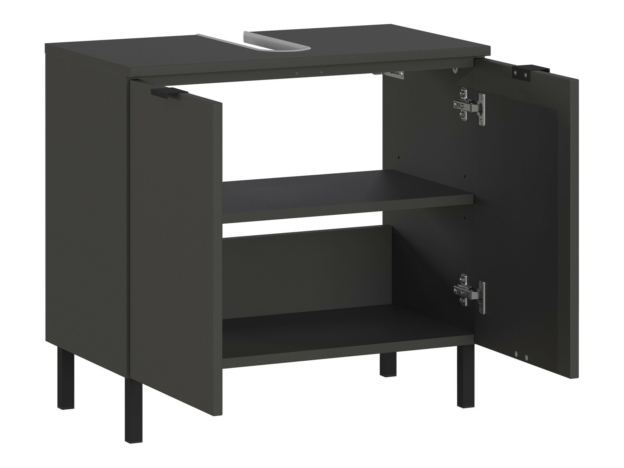 Stāvošs vannas istabas skapītis izlietnei Felfere 100 (Antracīts)