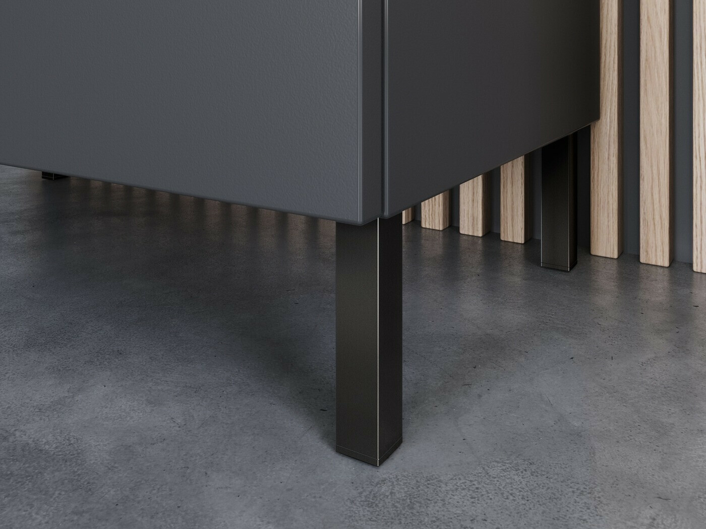 Stāvošs vannas istabas skapītis izlietnei Felfere 100 (Antracīts)