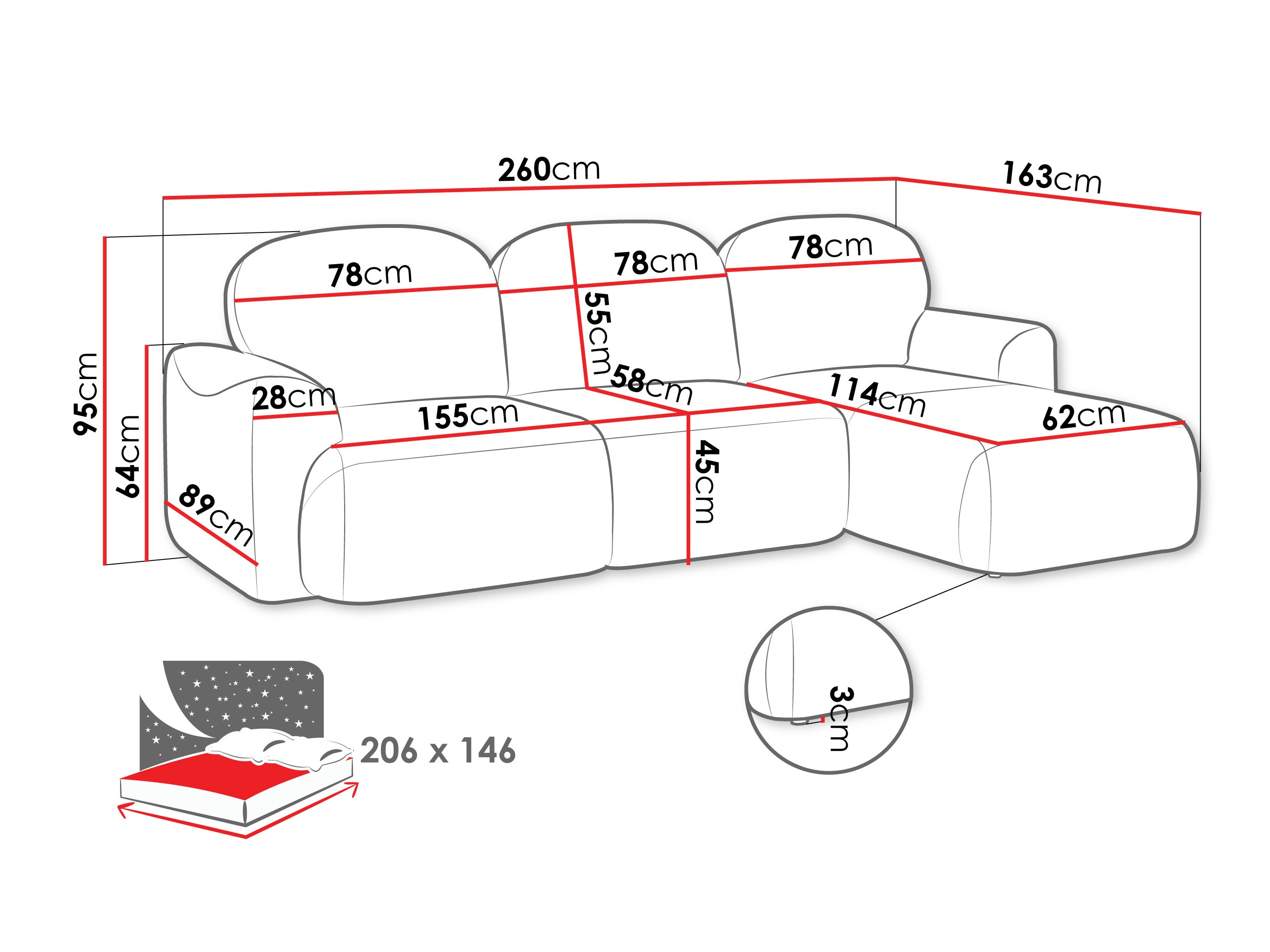 Угловой диван ComfiDream 202 (Cremona 02)