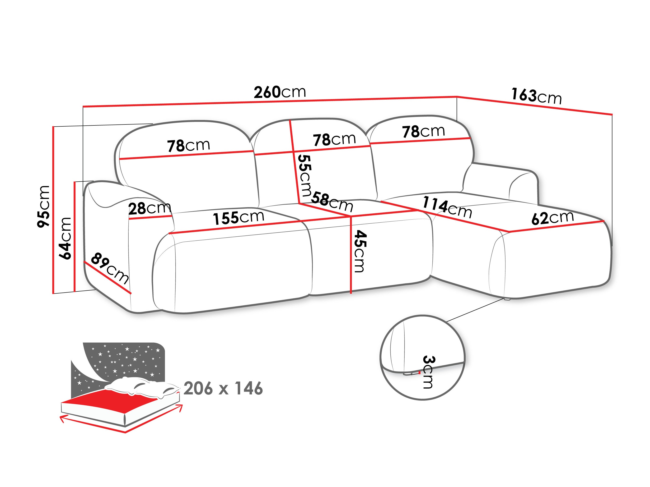 Угловой диван ComfiDream 202 (Cremona 02)