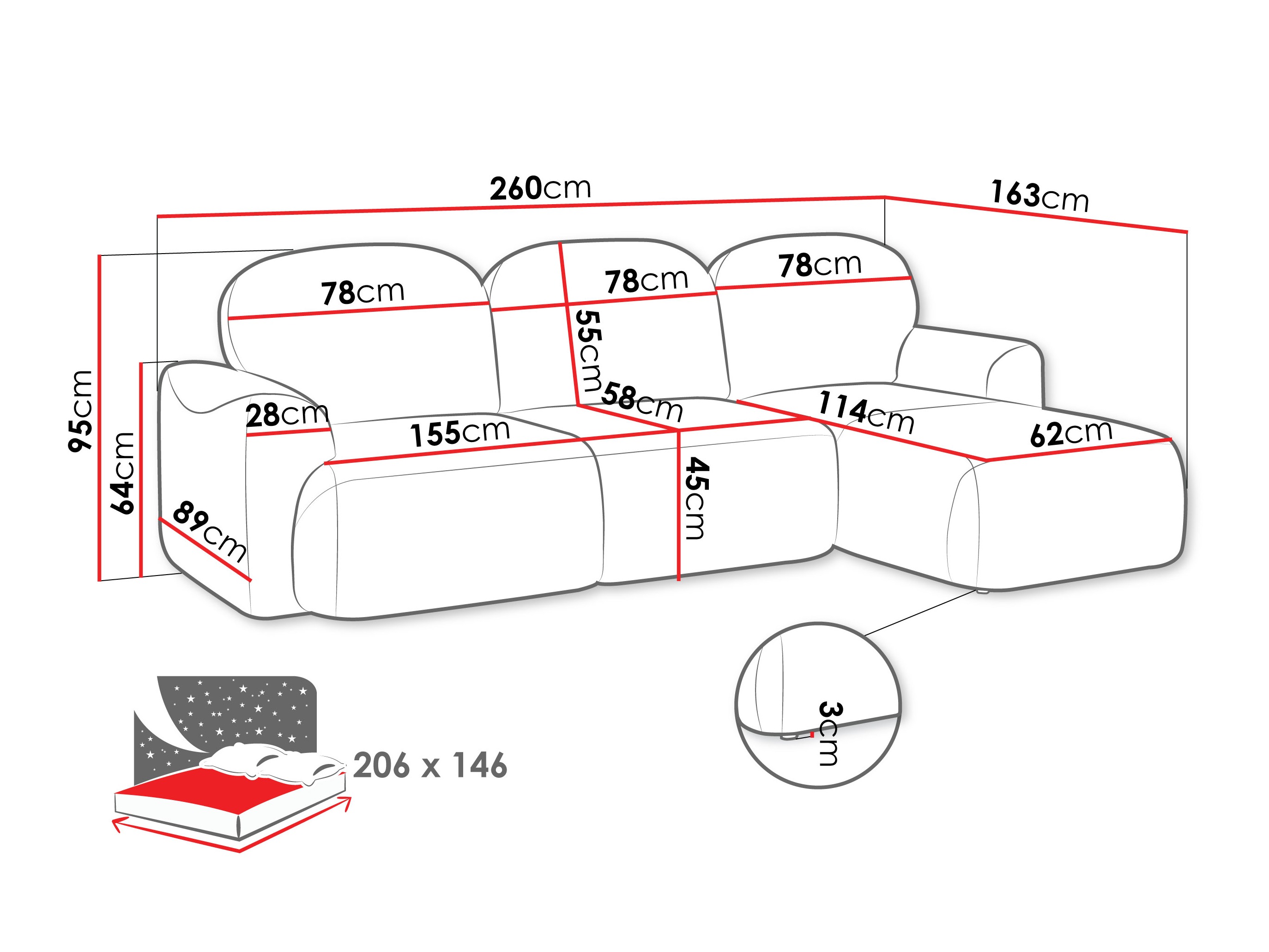 Угловой диван ComfiDream 202 (Cremona 38)