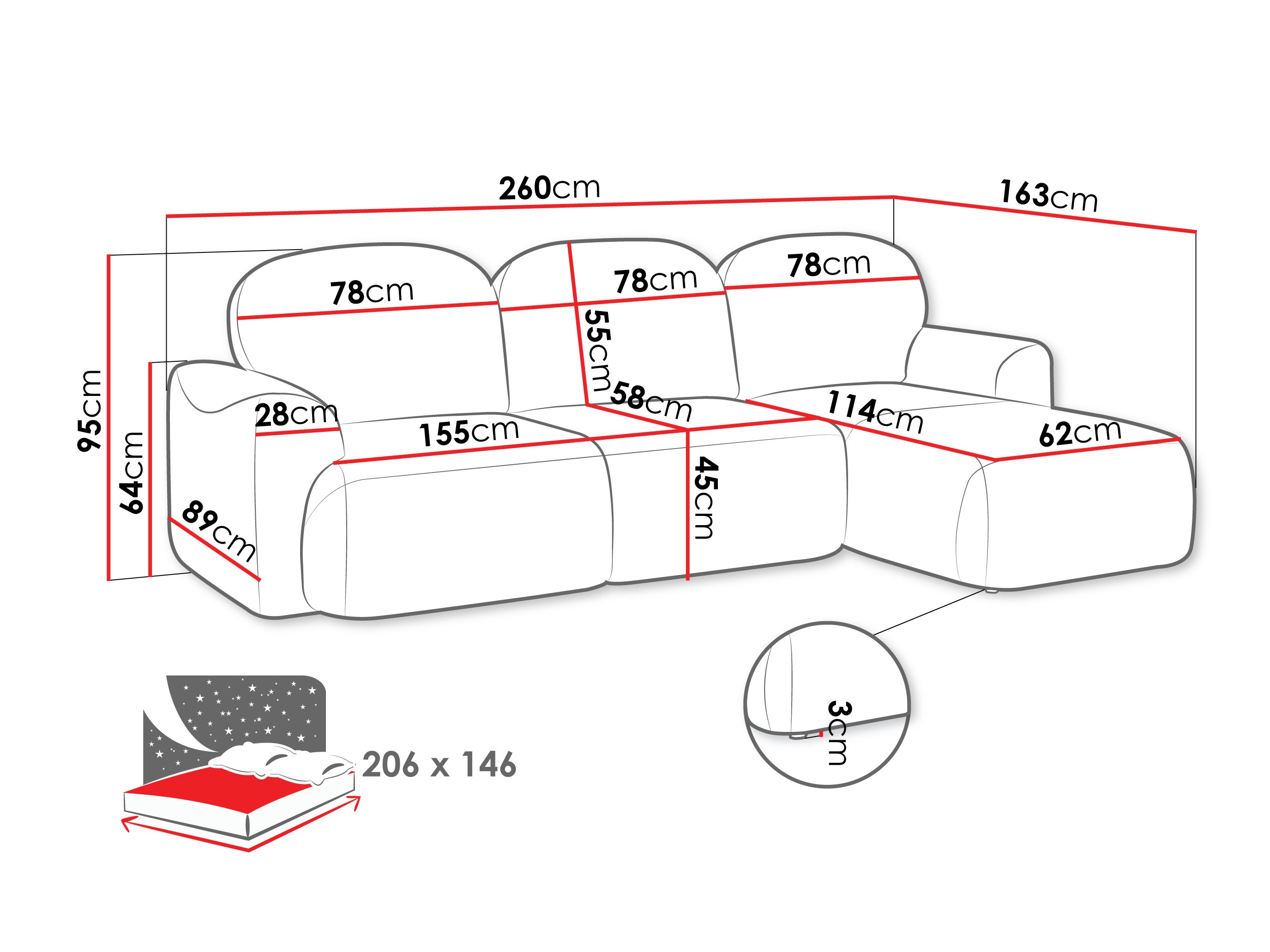 Угловой диван ComfiDream 202 (Cremona 79)