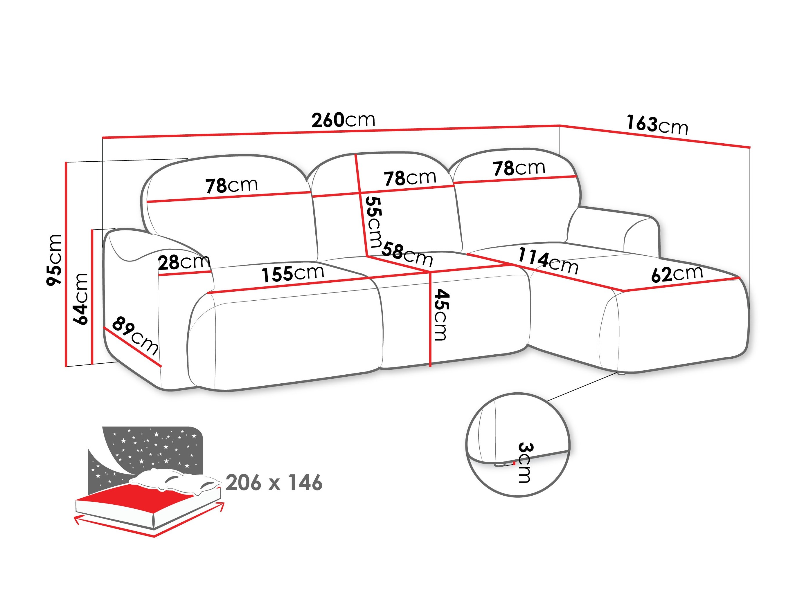 Угловой диван ComfiDream 202 (Cremona 96)