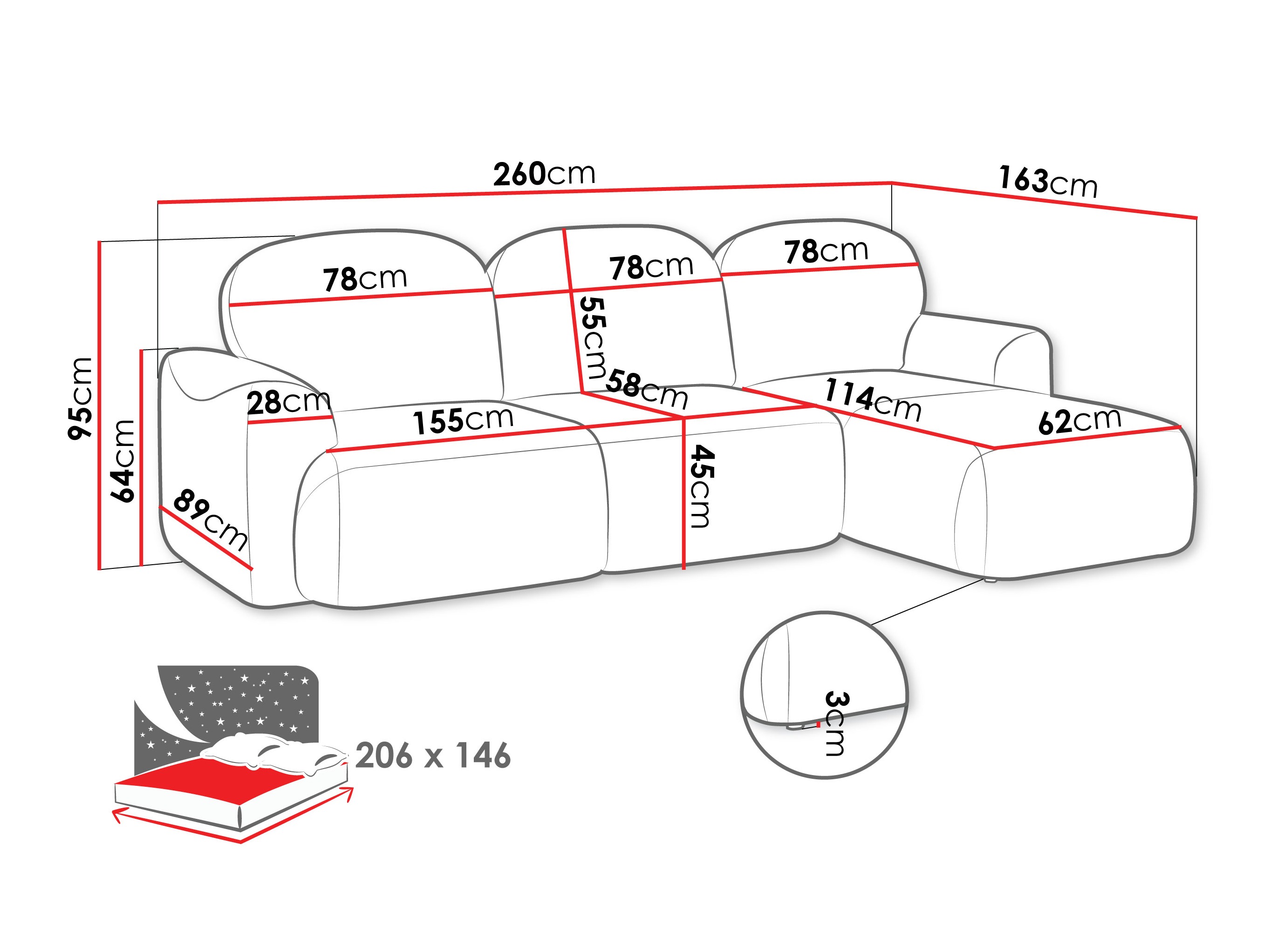 Угловой диван ComfiDream 202 (Cremona 97)