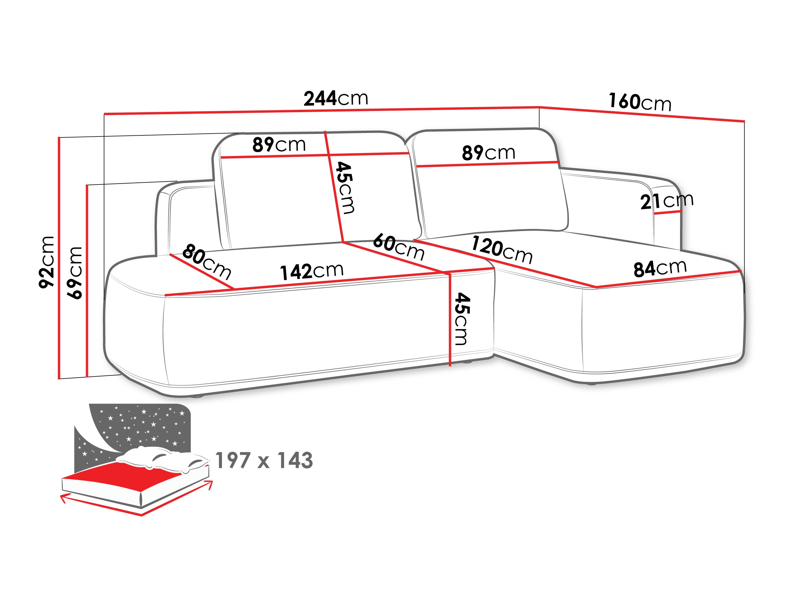 Угловой диван ComfiDream 203 (Perfect Harmony 02)