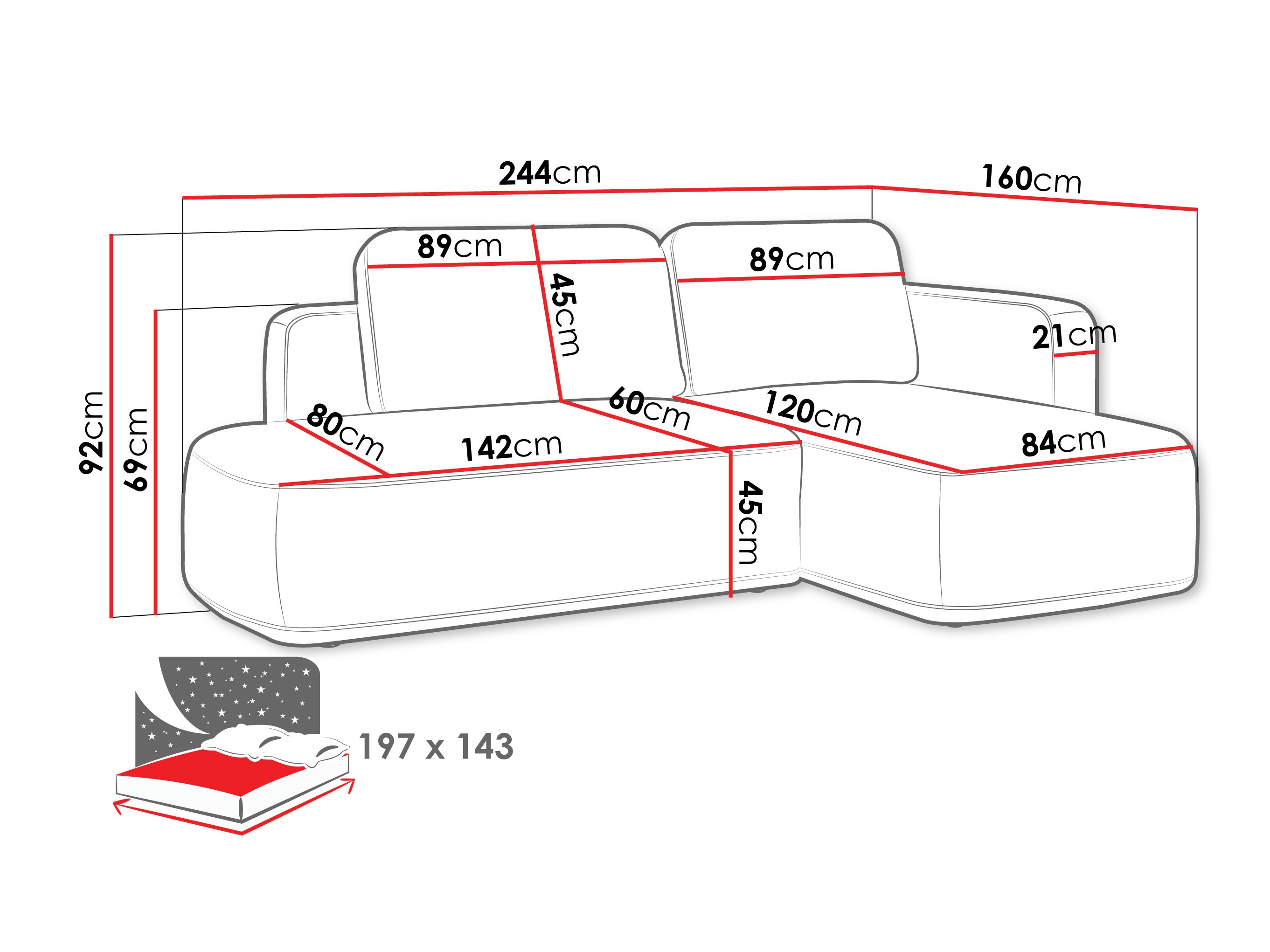 Угловой диван ComfiDream 203 (Perfect Harmony 39)