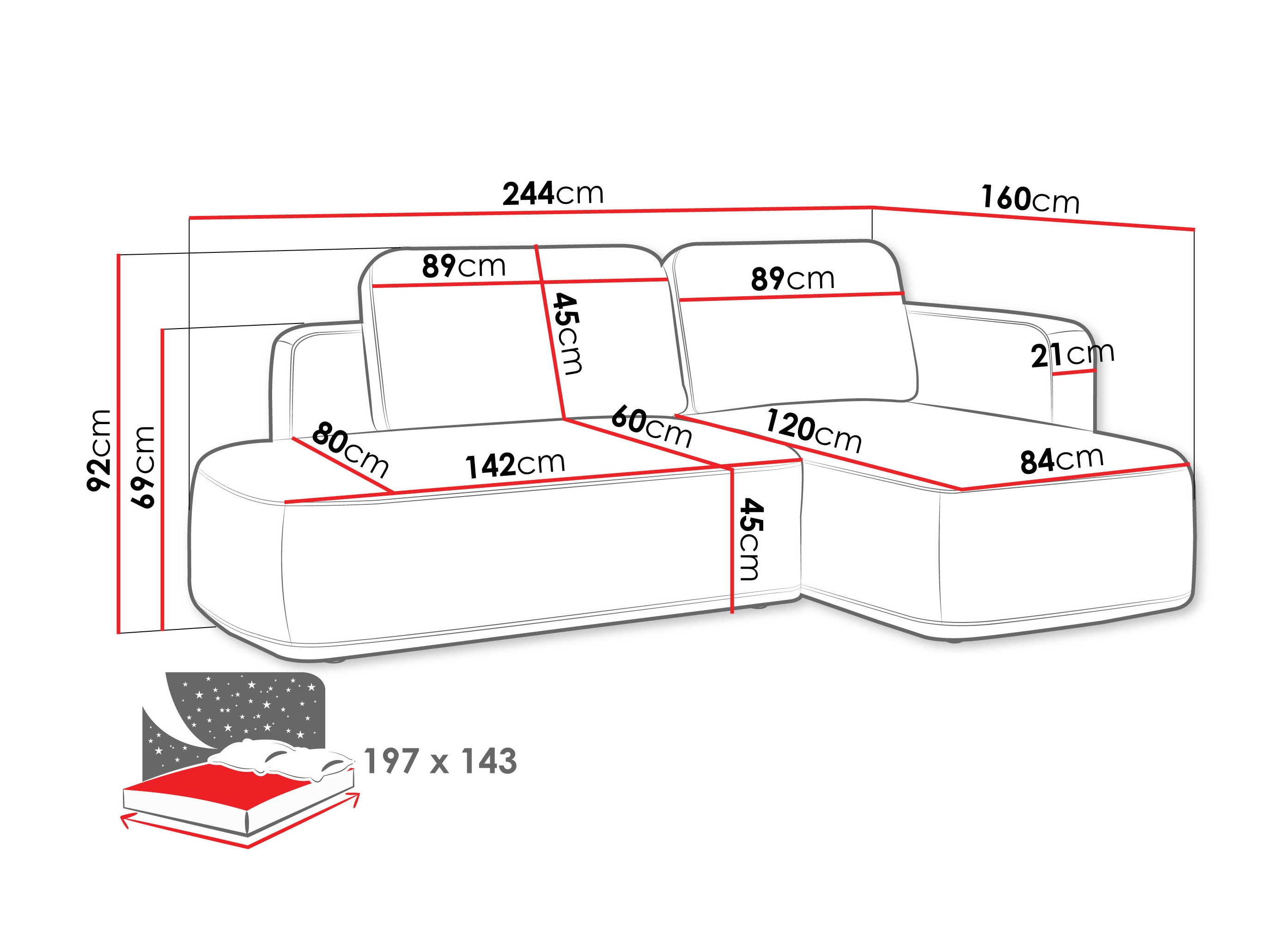 Угловой диван ComfiDream 203 (Perfect Harmony 63)