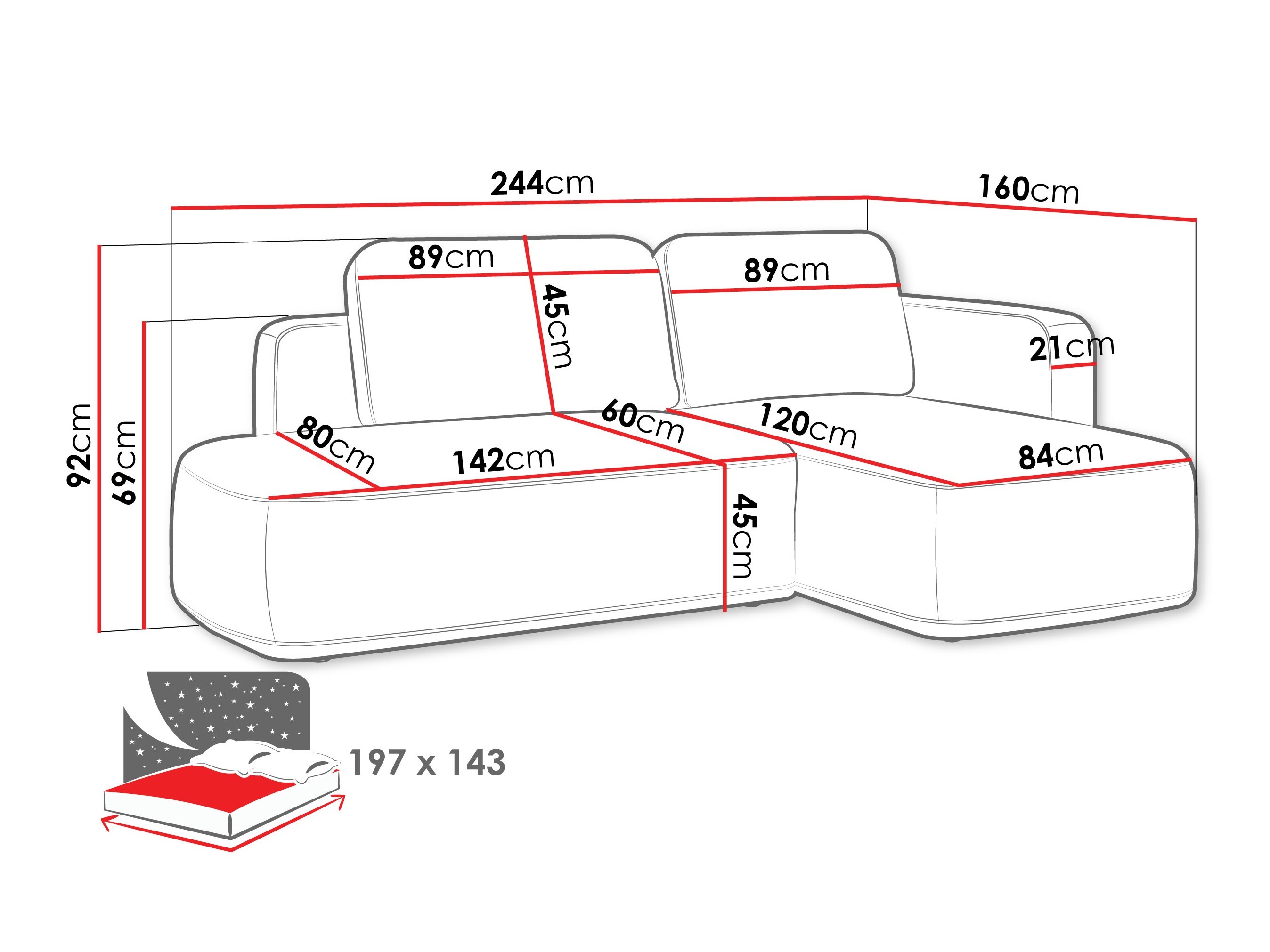 Угловой диван ComfiDream 203 (Perfect Harmony 77)