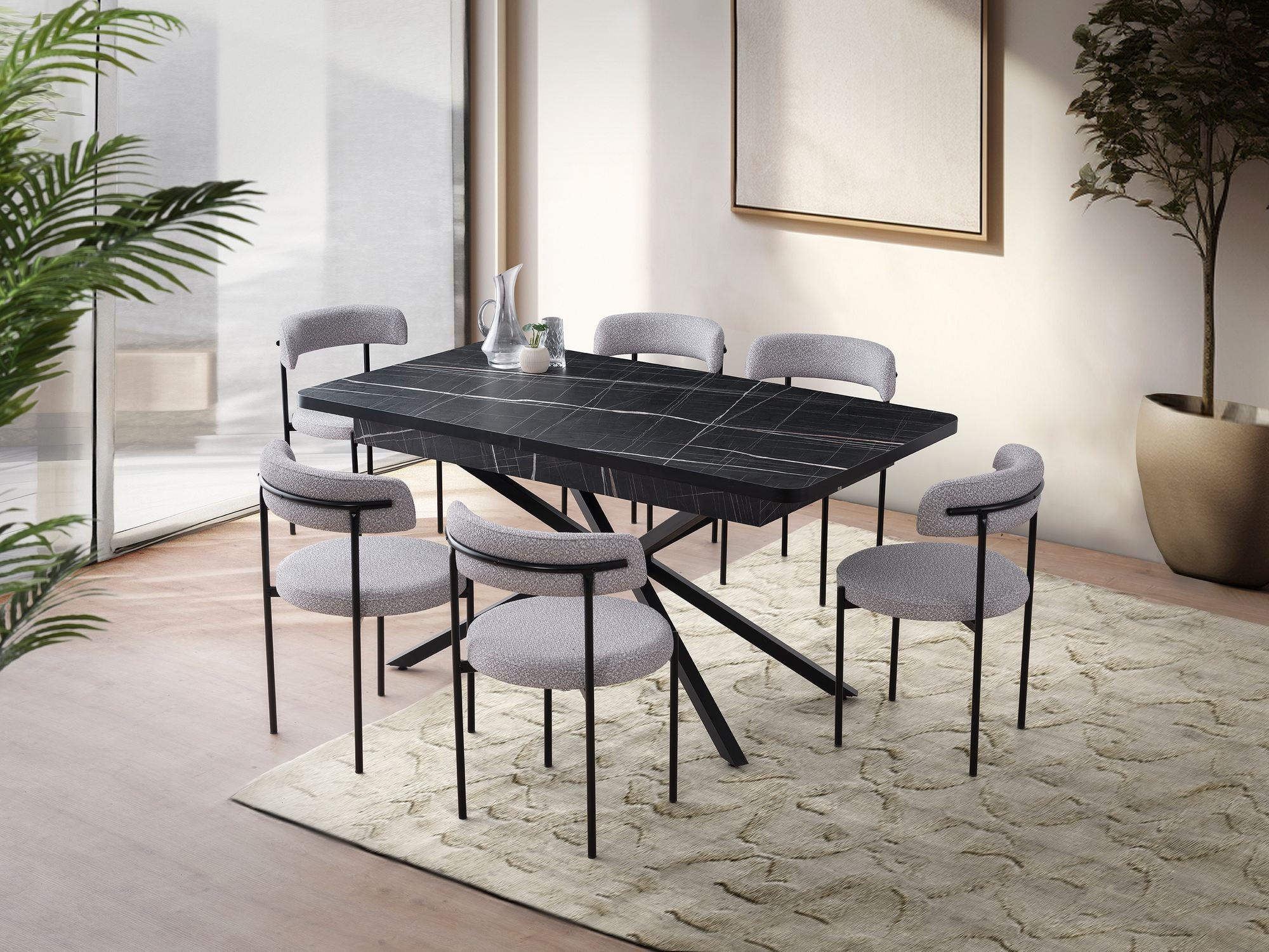 Cтол Kailua 2624 (Черный мрамор)