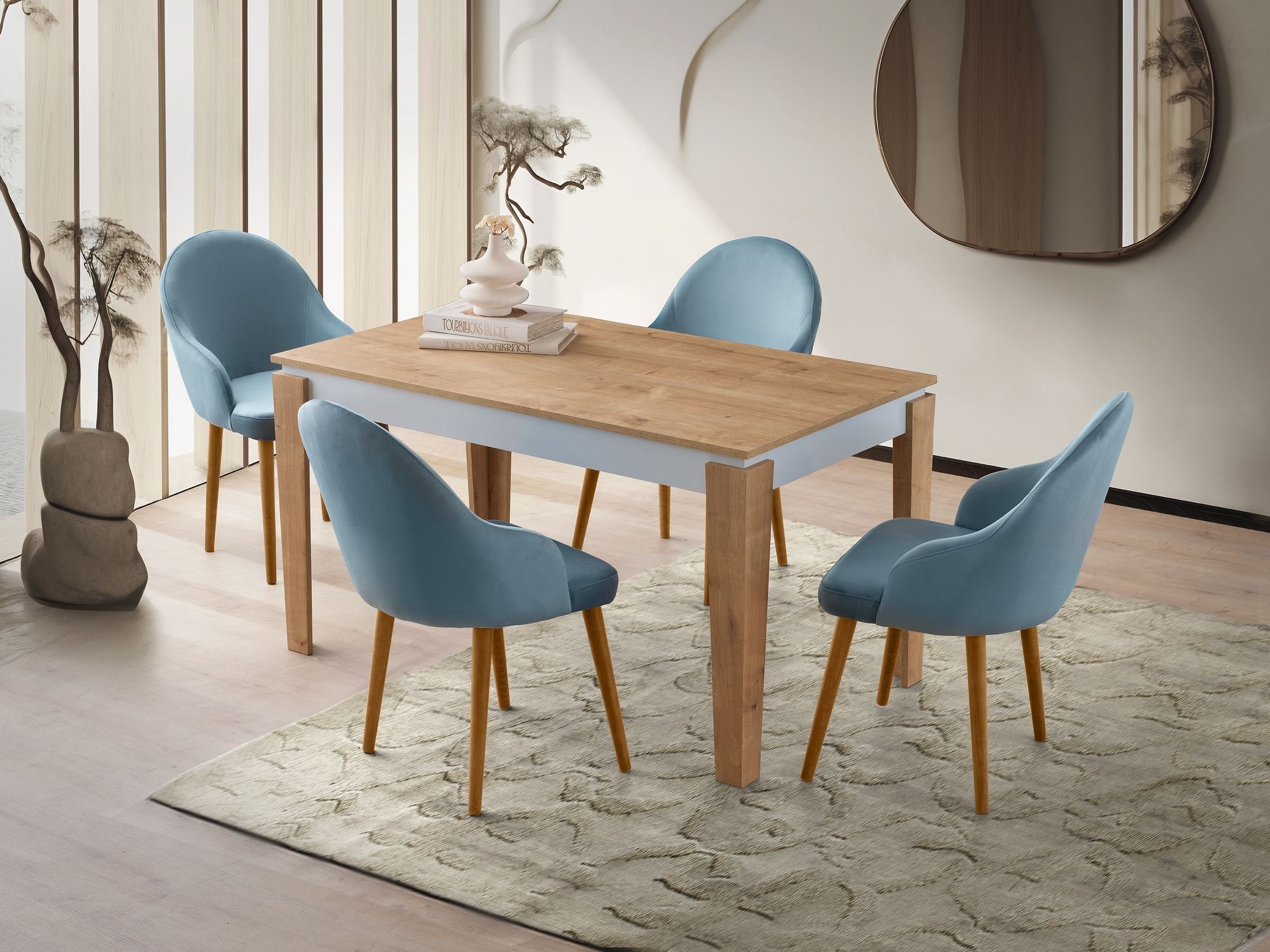 Cтол Kailua 2625 (Дуб + Белый)